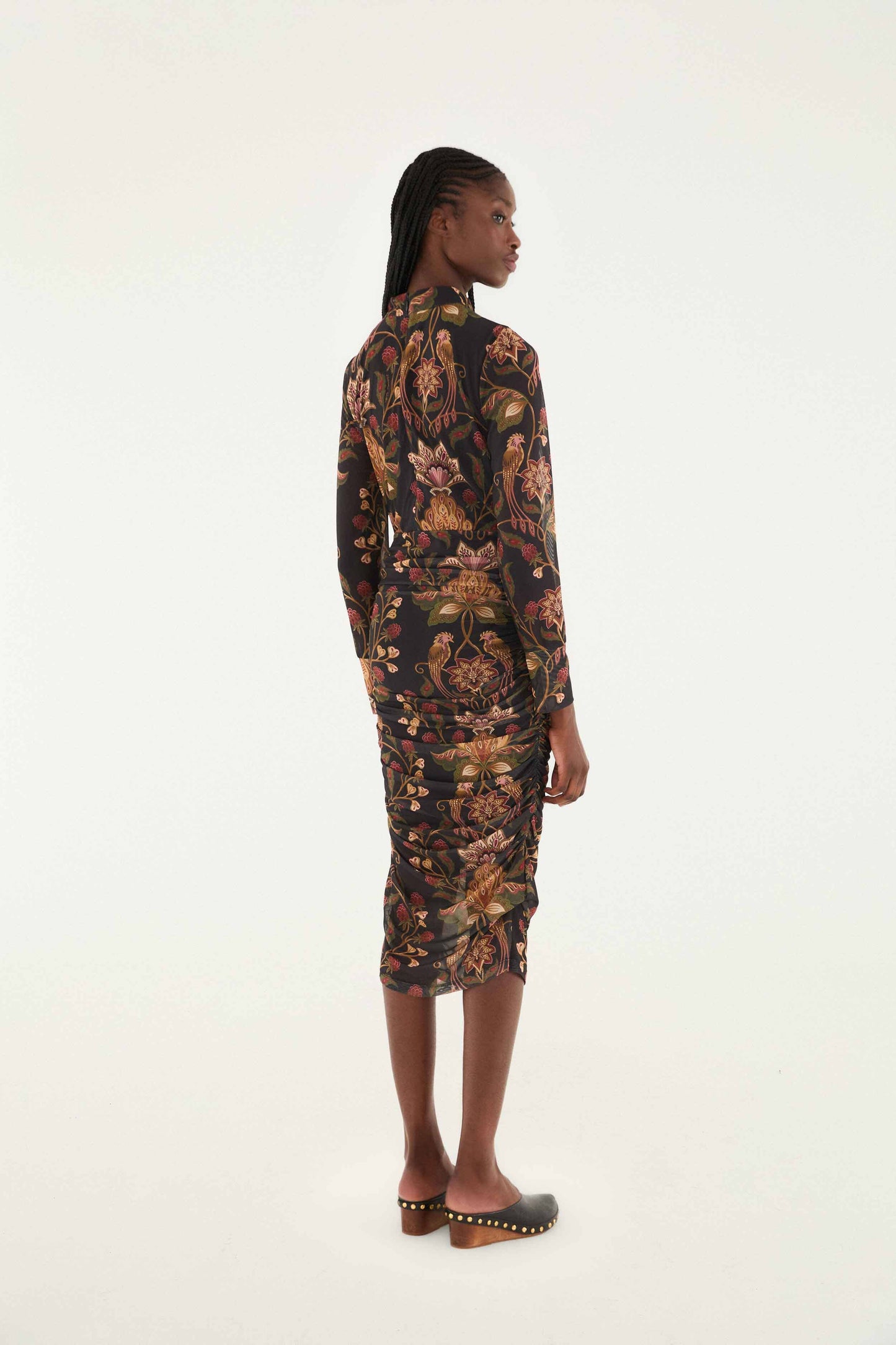 Vestido midi de tul negro Berry Garden