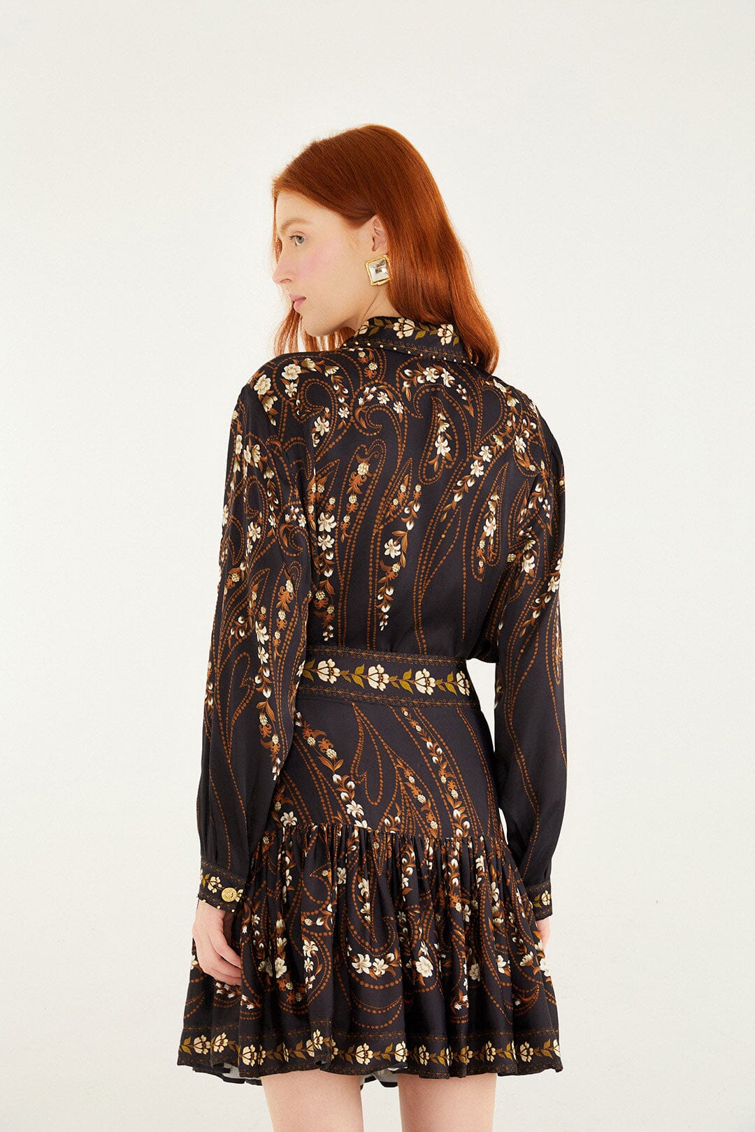 garden silhouette black mini skirt