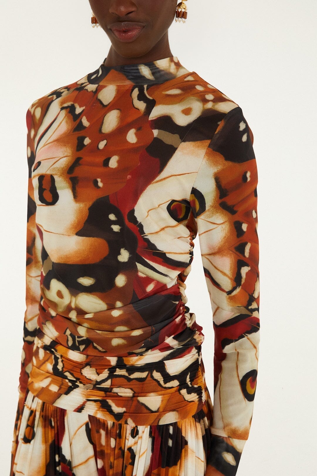 Blusa de tul fruncida Borbofly