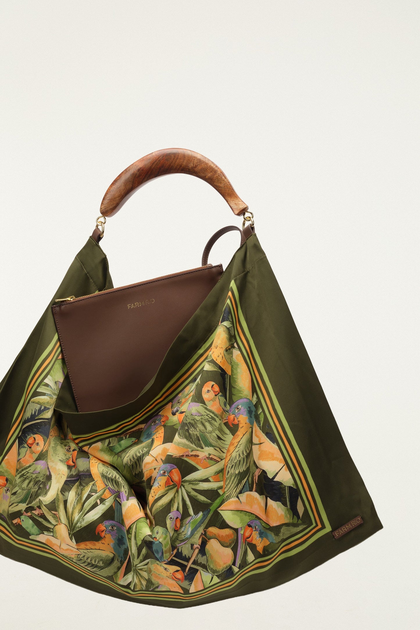 Bolsa Pañuelo Mediana de Satén Verde Nature