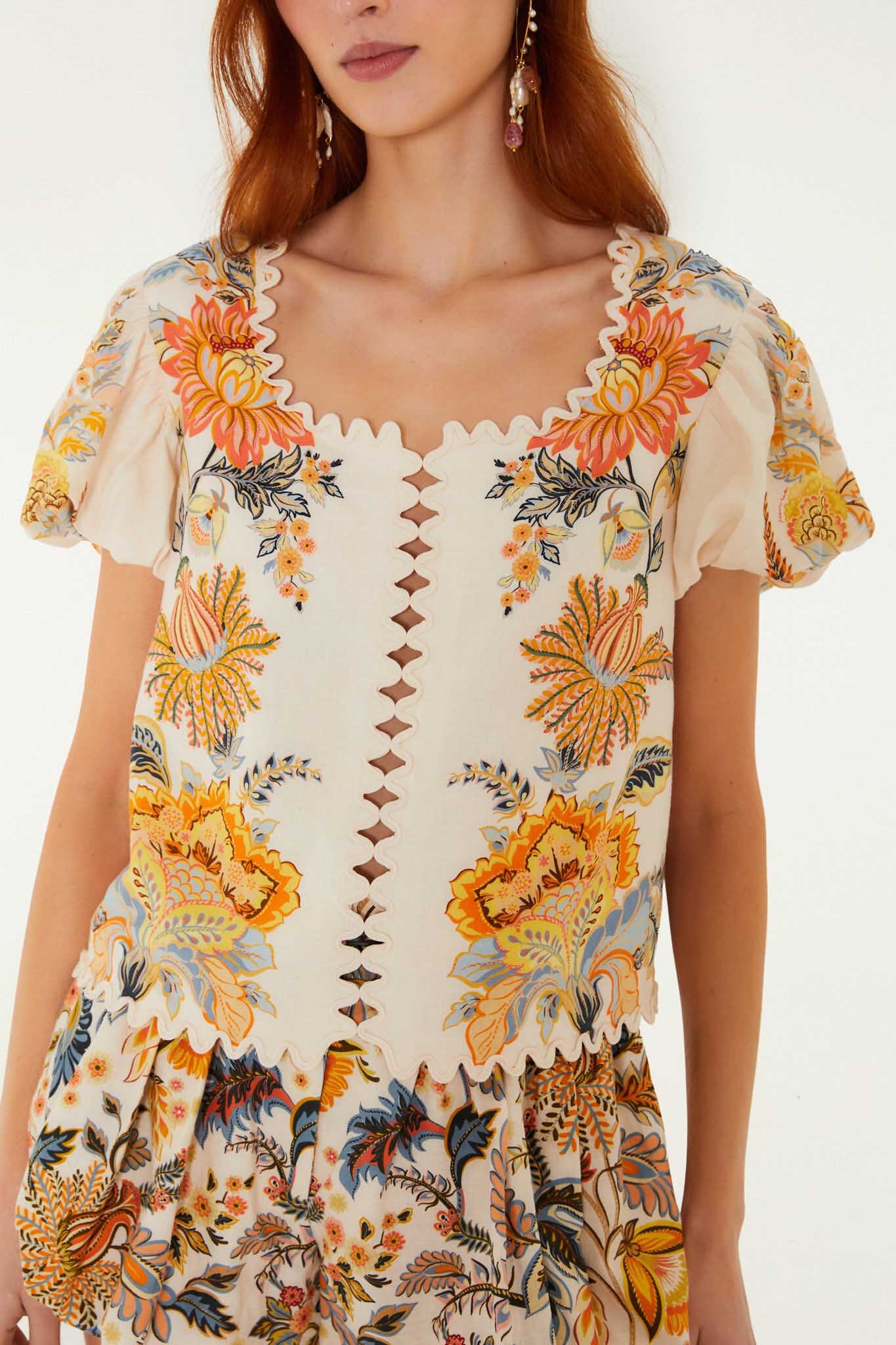 Blusa Rosa Claro Ligia de Manga Corta