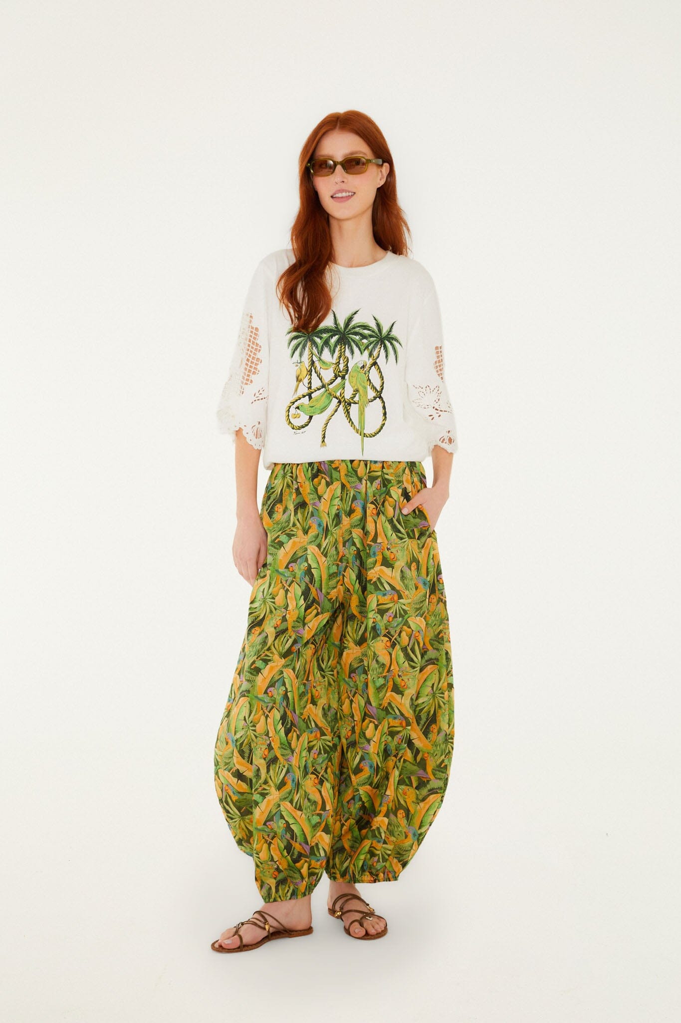 Playera Blanco Hueso Ropes and Birds Richelieu