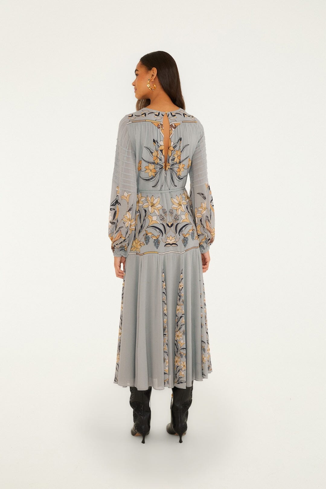 Maxi Vestido Plisado Stained Glass Beauty de Manga Larga