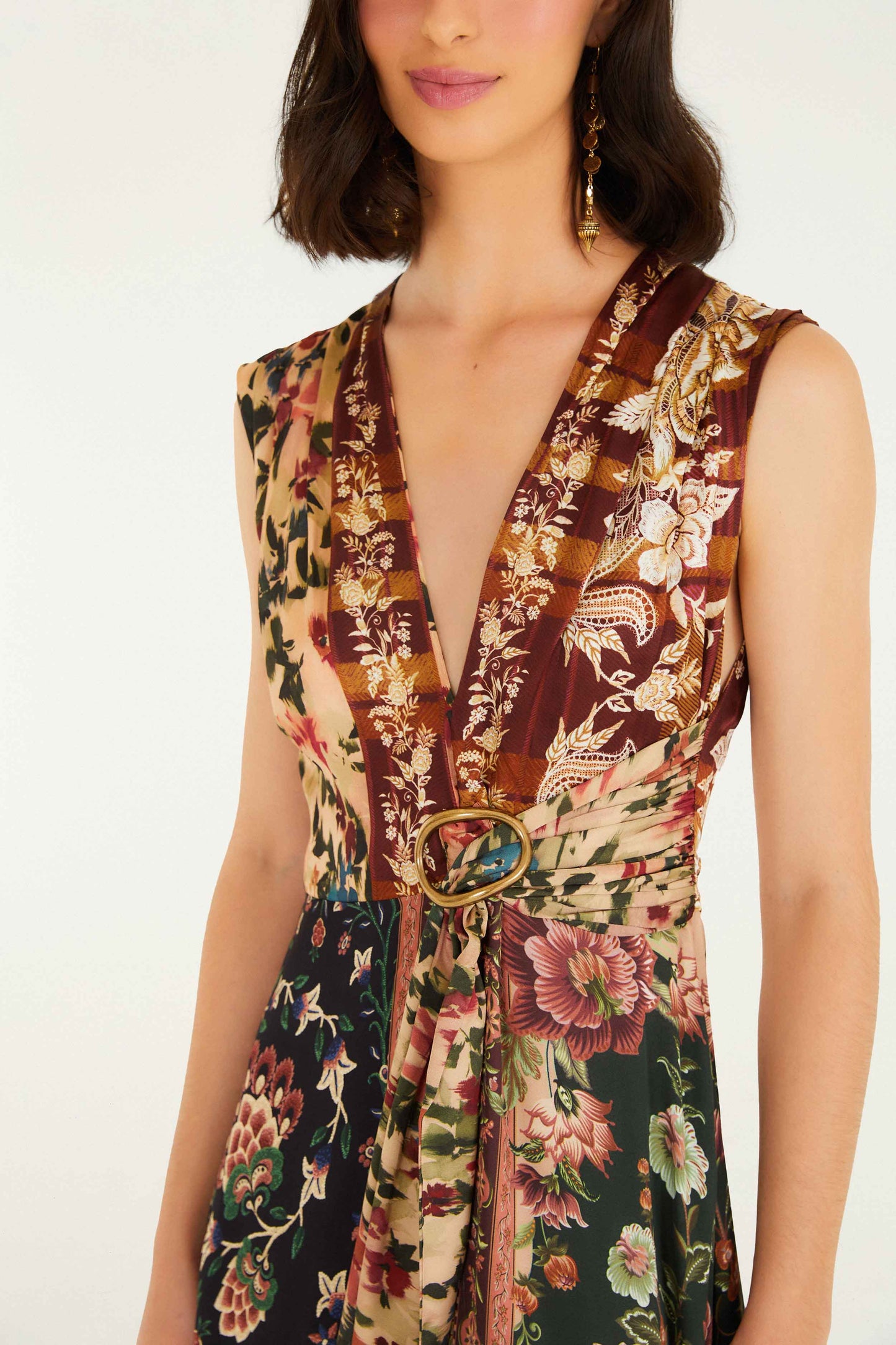 Maxivestido sin mangas Mixed Winter Garden Lenzing Ecovero Viscosa