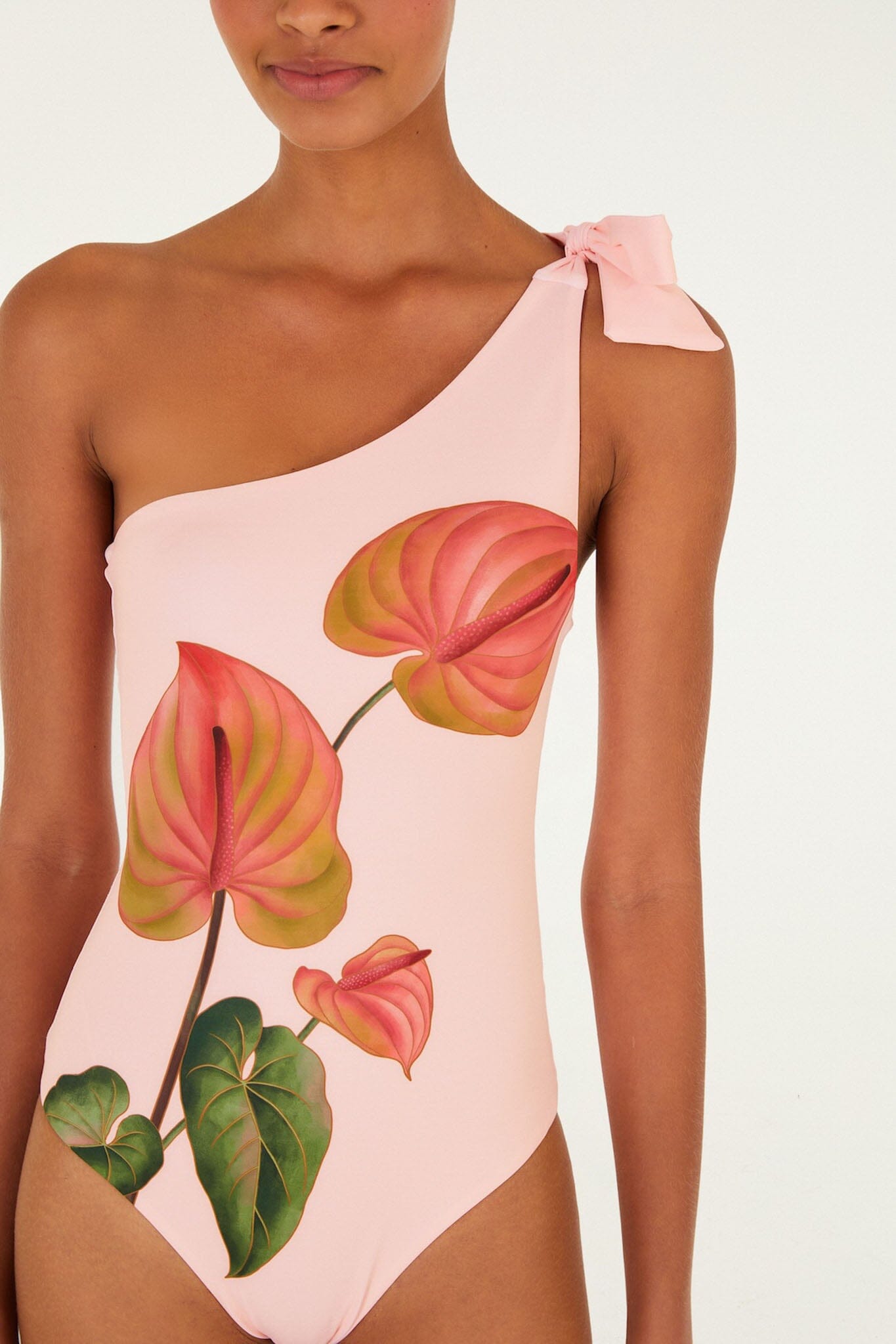 Traje de Baño Entero Rosa Claro Anturio