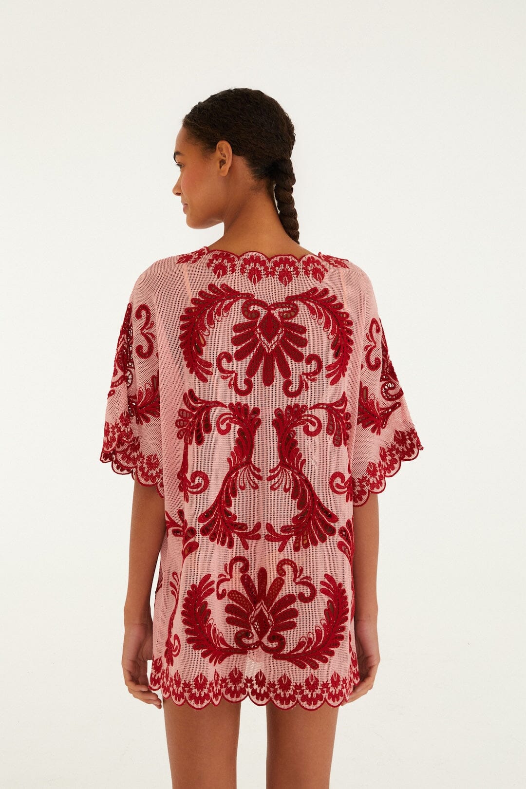 vestido arabesco rosa claro