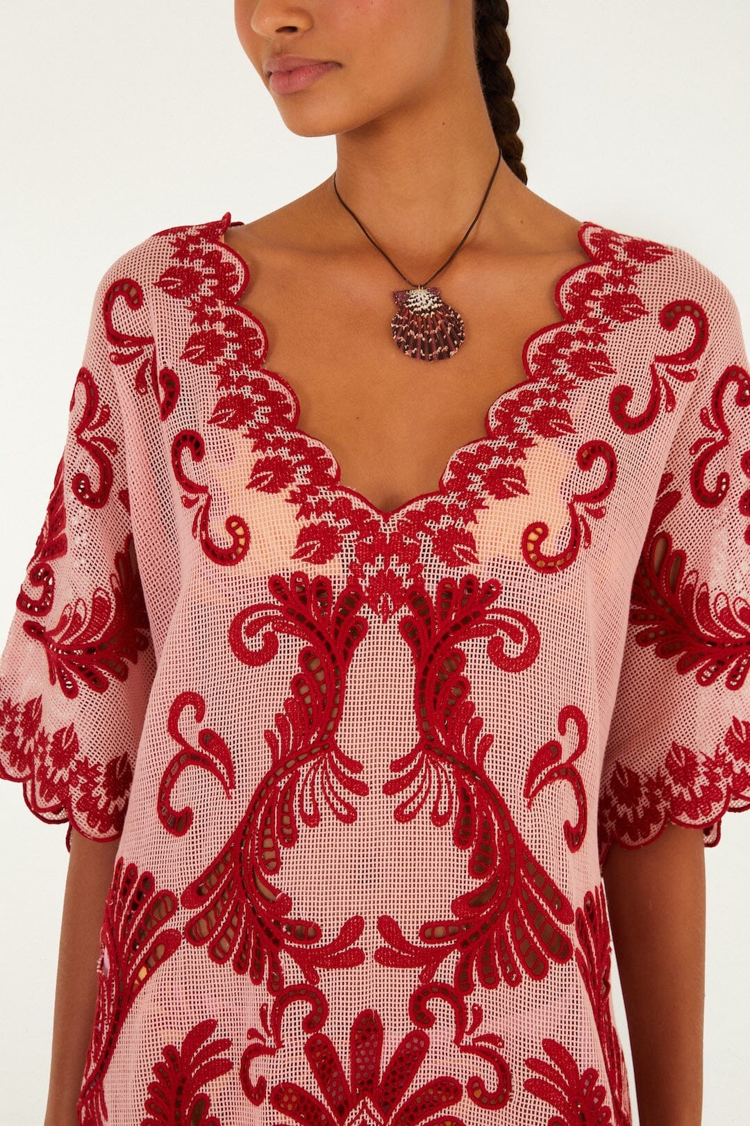 vestido arabesco rosa claro