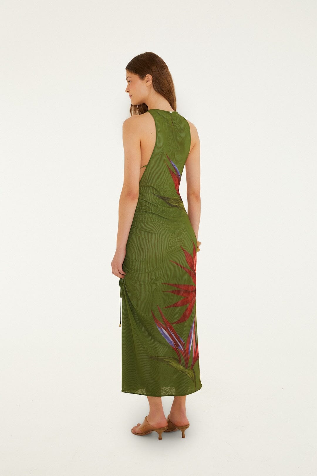 Maxi Vestido Verde Oscuro Strelitzia
