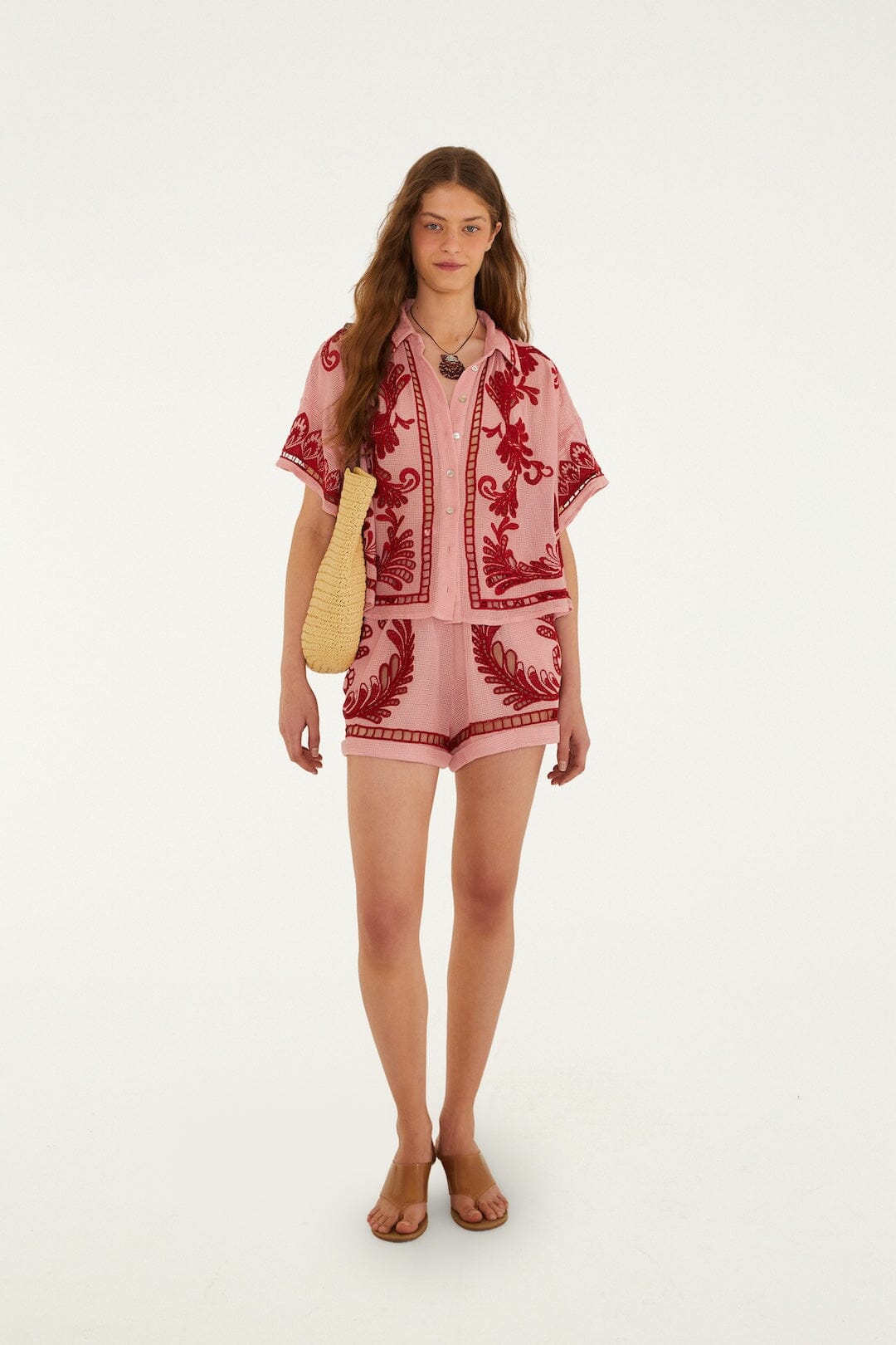 short arabesc rosa claro