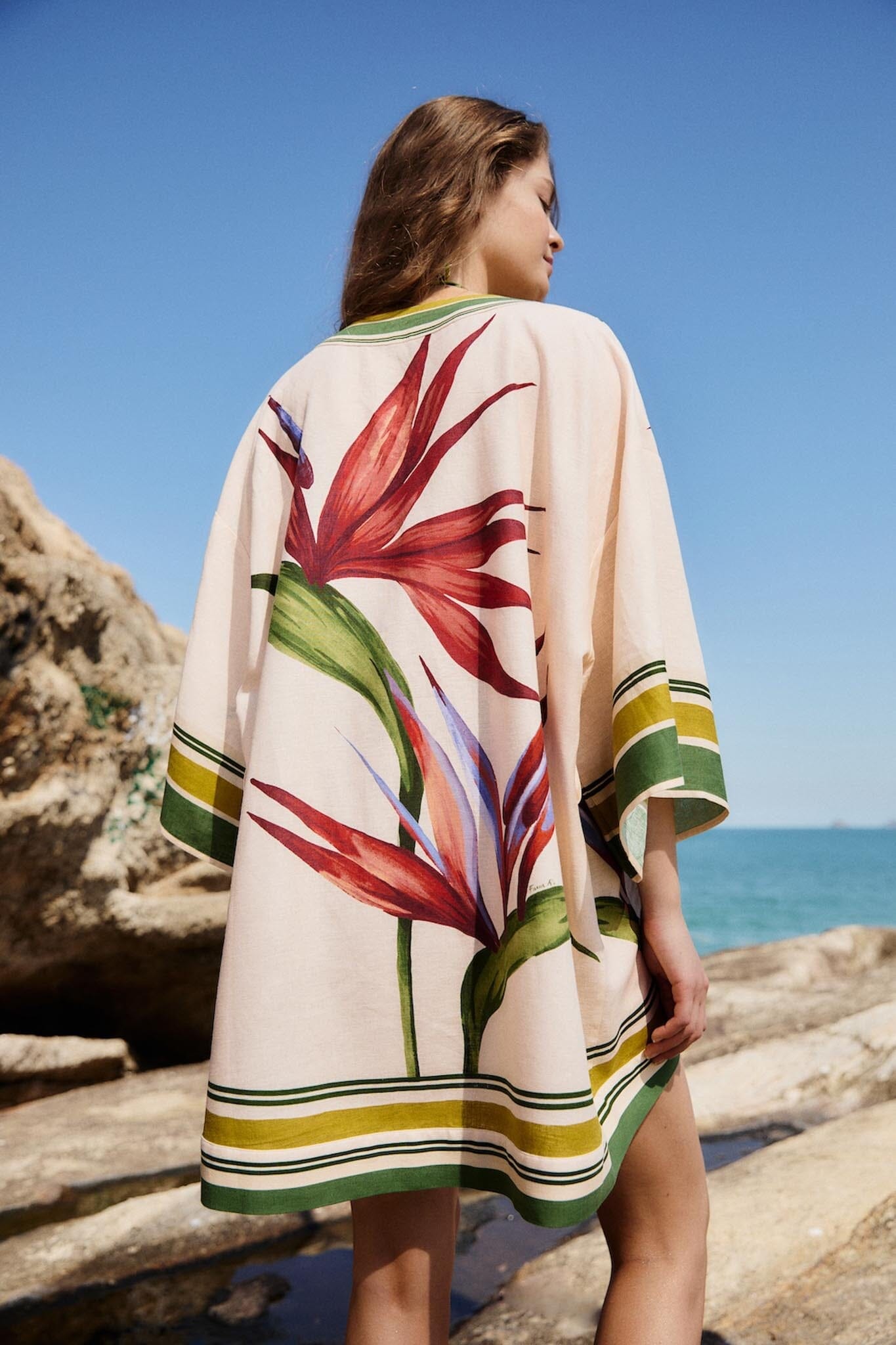 kimono strilitzia rubor claro