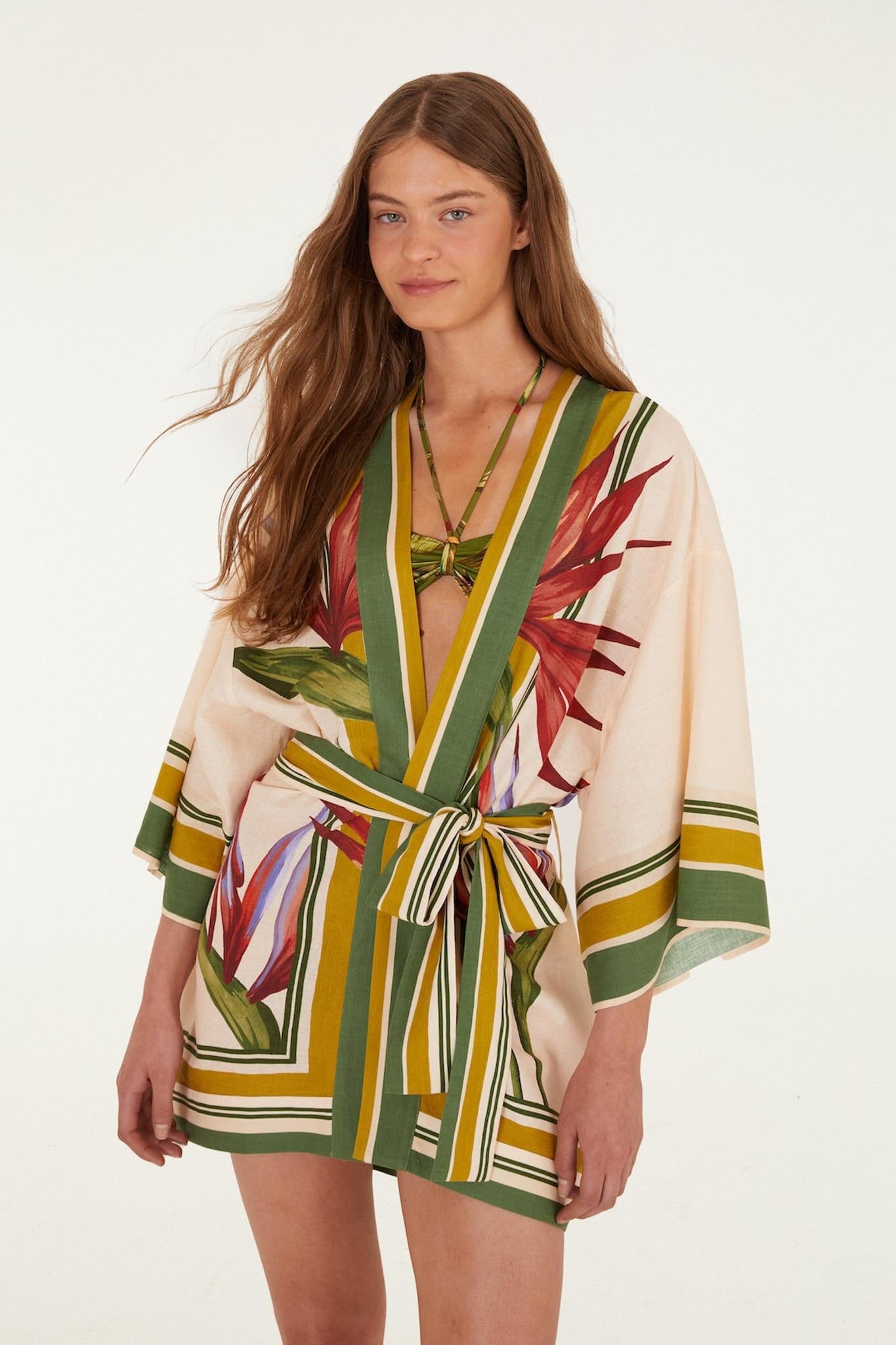 kimono strilitzia rubor claro