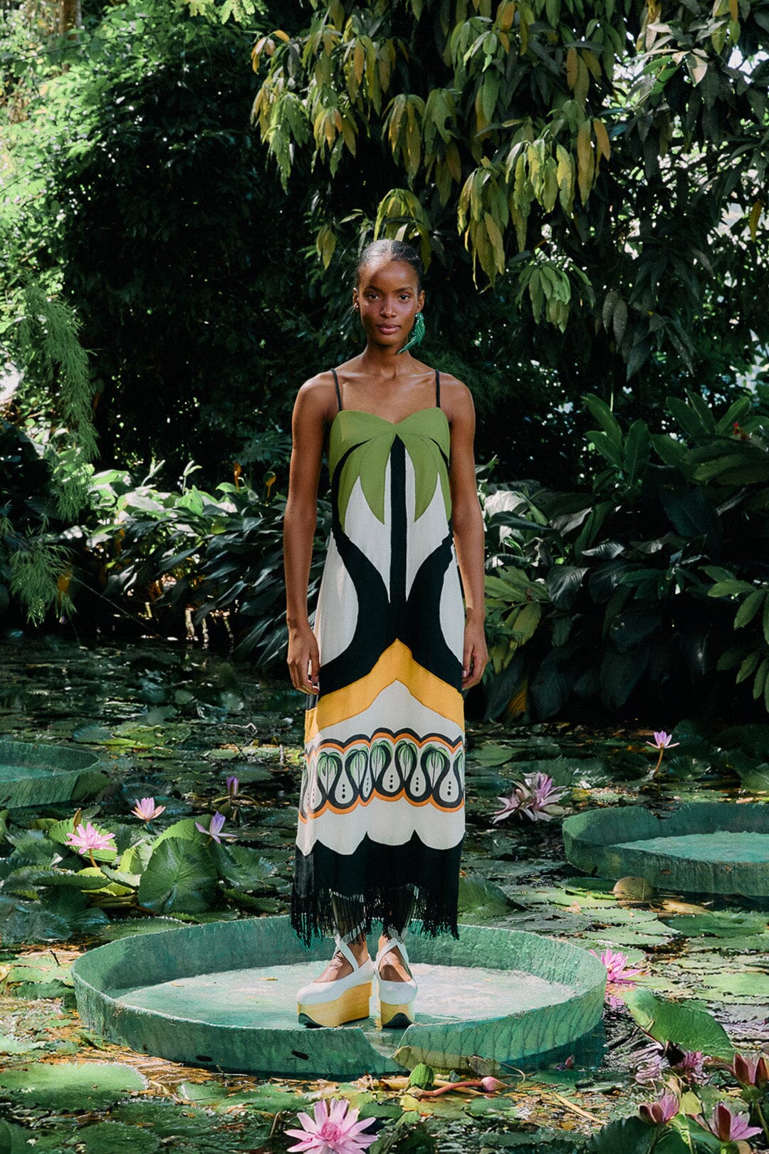 Vestido Off-White Coconut Tree Flow LENZING™ ECOVERO™ Euroflax™.
