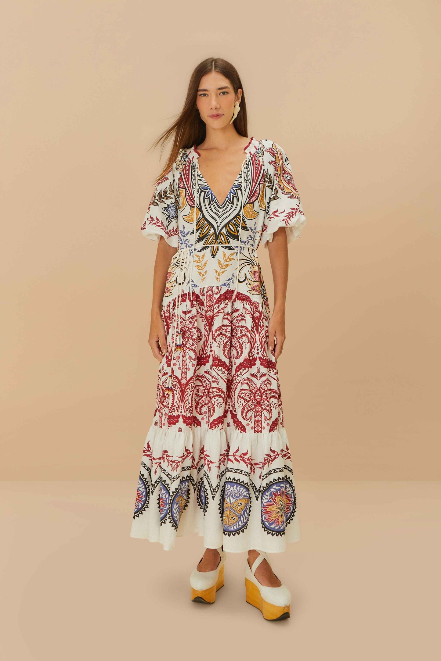 Maxi Vestido Camafeu Tropical Boho Glam LENZING™ ECOVERO™ Euroflax™