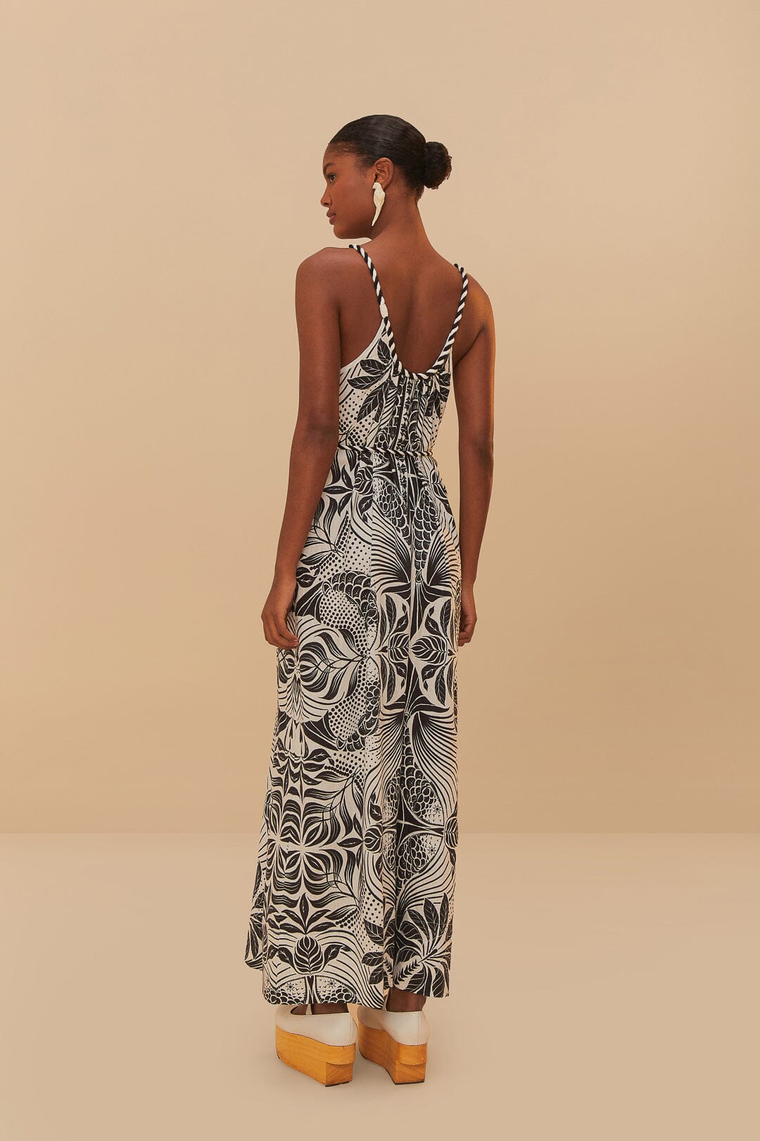 Off-White Monochrome Elegance Scarf LENZING™ ECOVERO™ Euroflax™ Jumpsuit