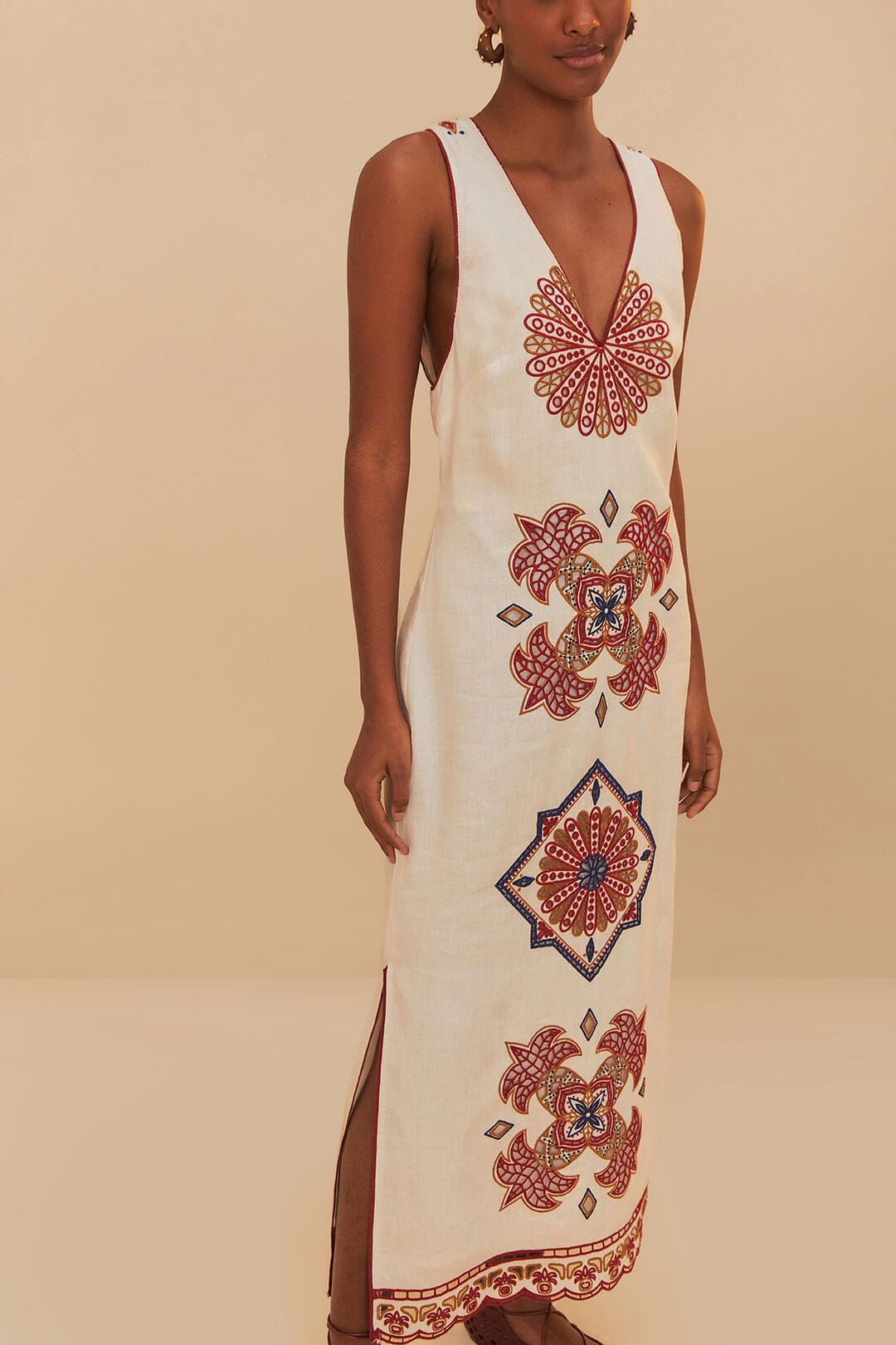 Vestido midi de lino premium Richelieu Euroflax™