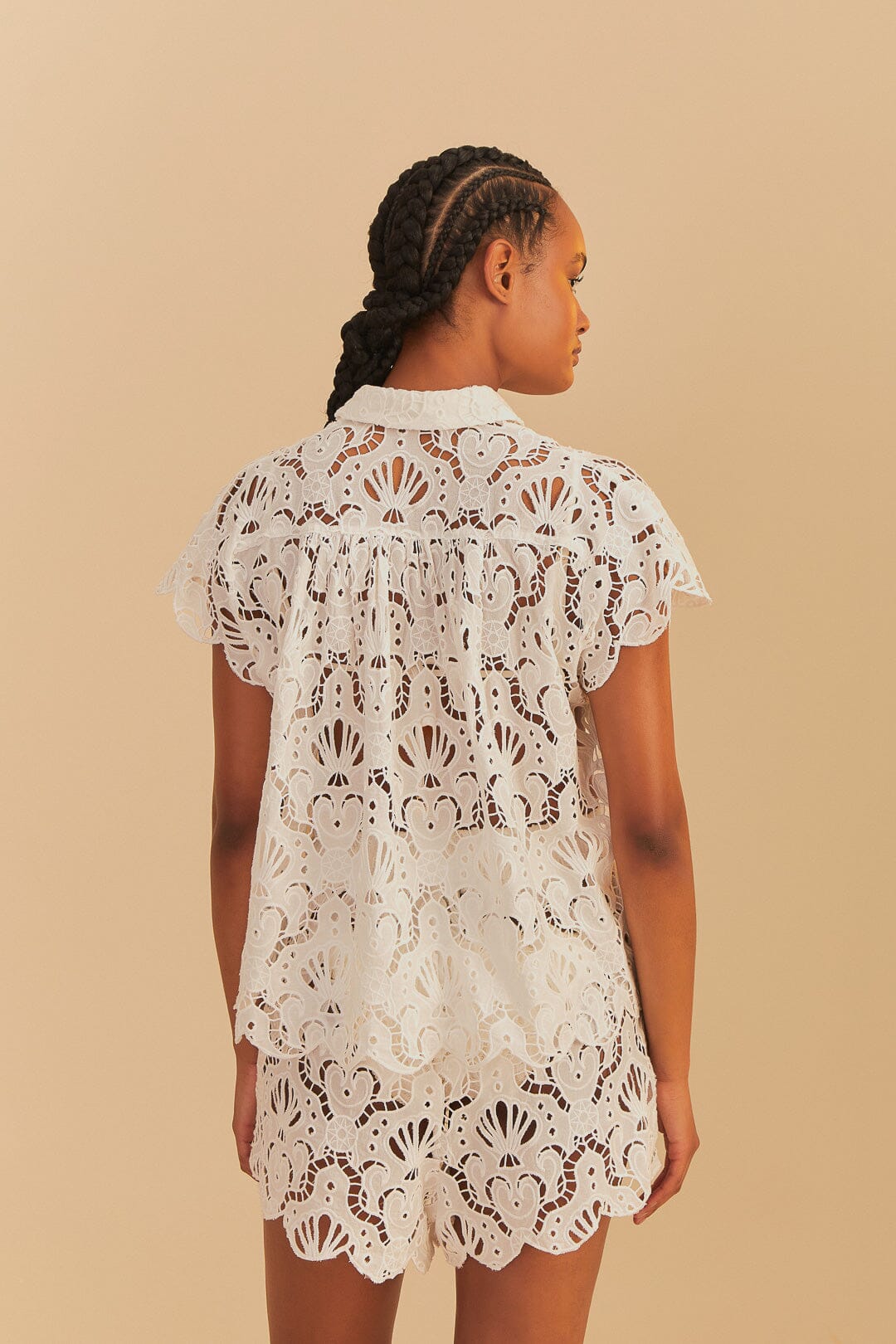 Camisa blanca Seashell Eyelet