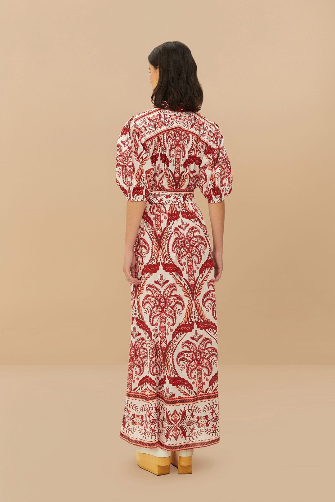 Maxivestido con cinturón Off-White Tropical Cameo