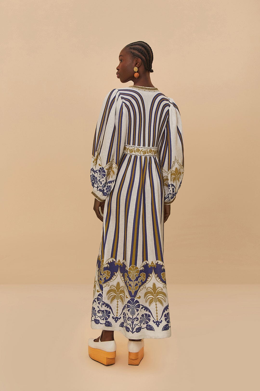 Maxi Vestido Deco Piña Off-White