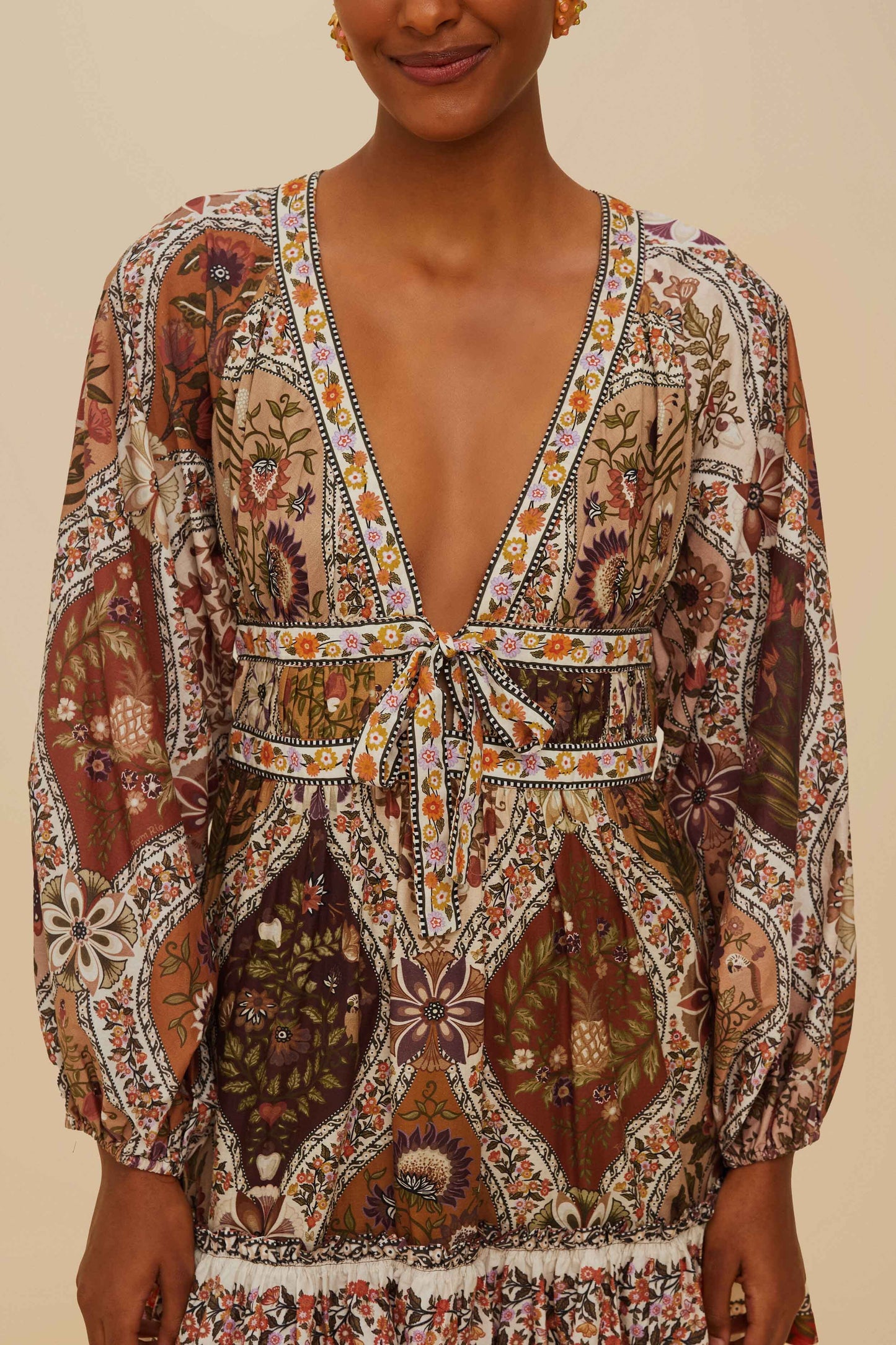 Mini Vestido multicolor Naturaleza Romántica