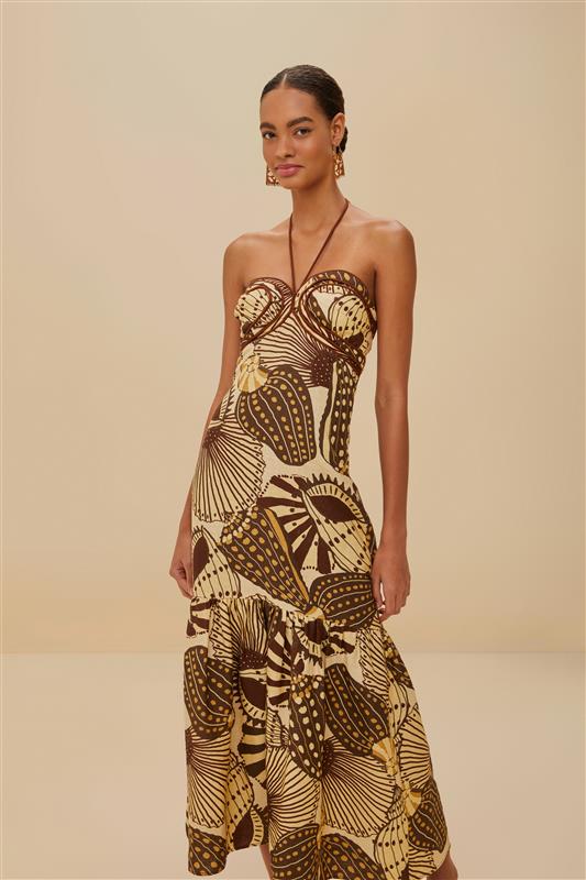 Maxivestido Shell Mix Sand
