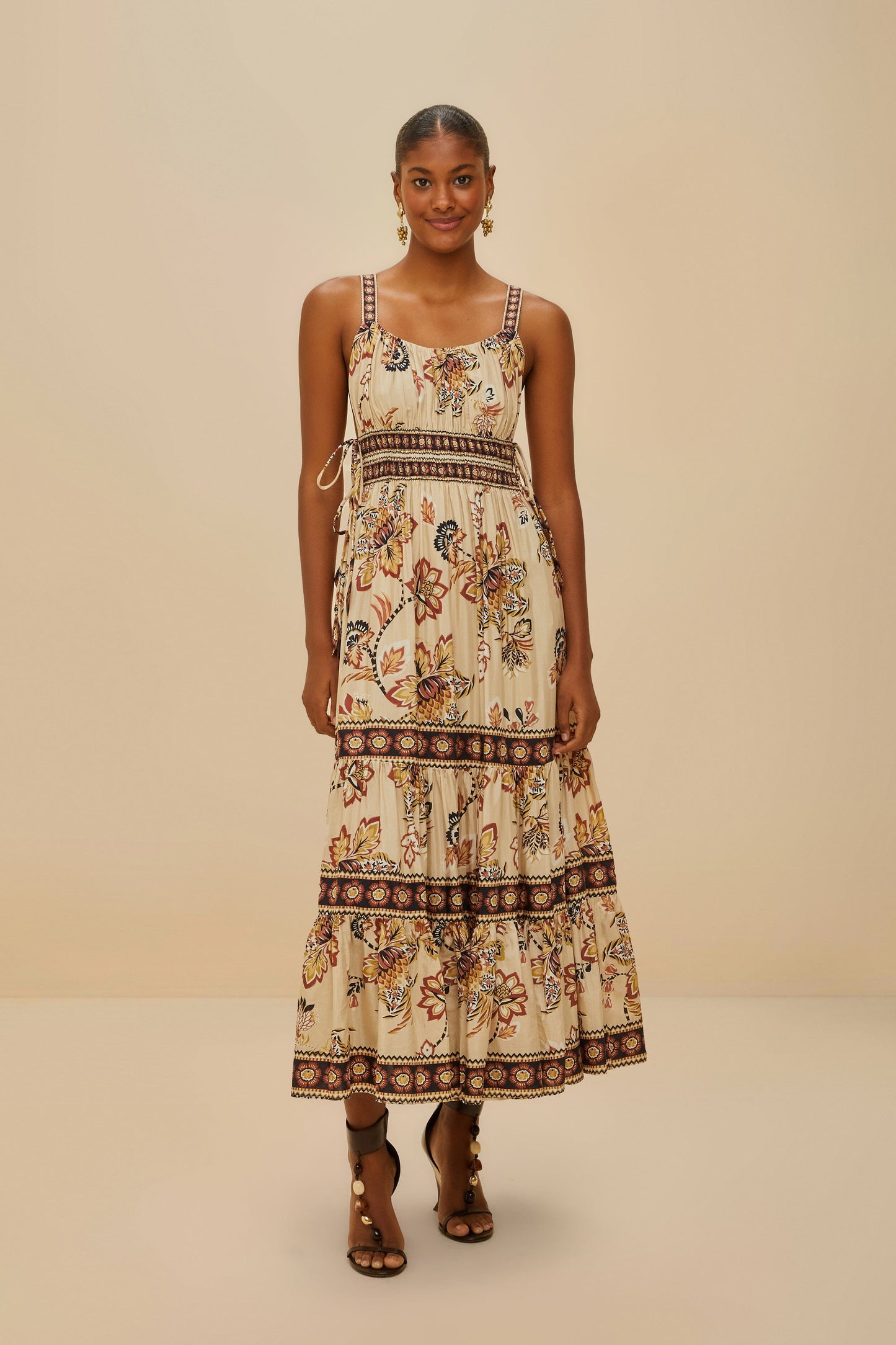 Vestido Midi Sin Mangas Sand Aura