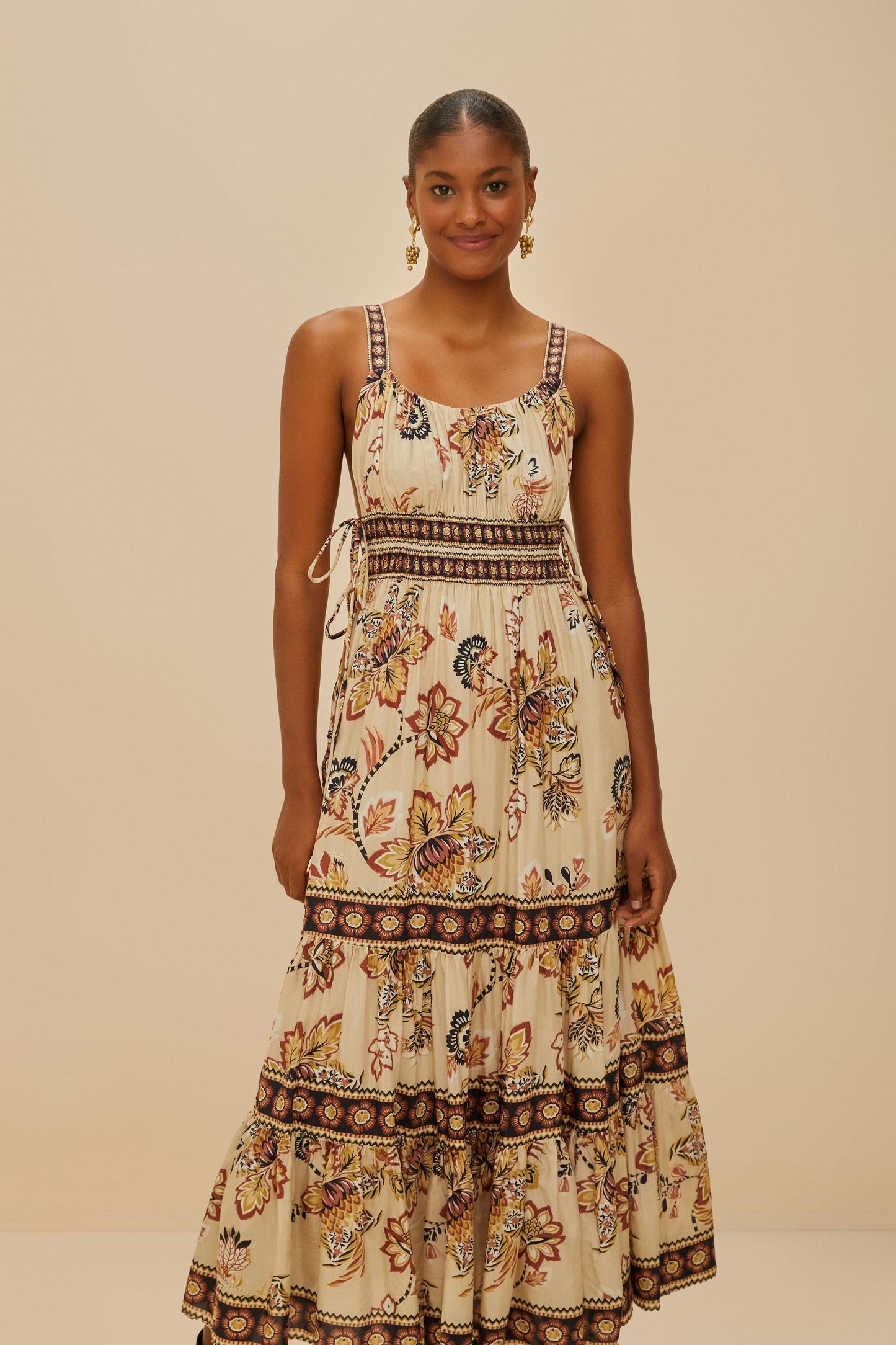 Vestido Midi Sin Mangas Sand Aura