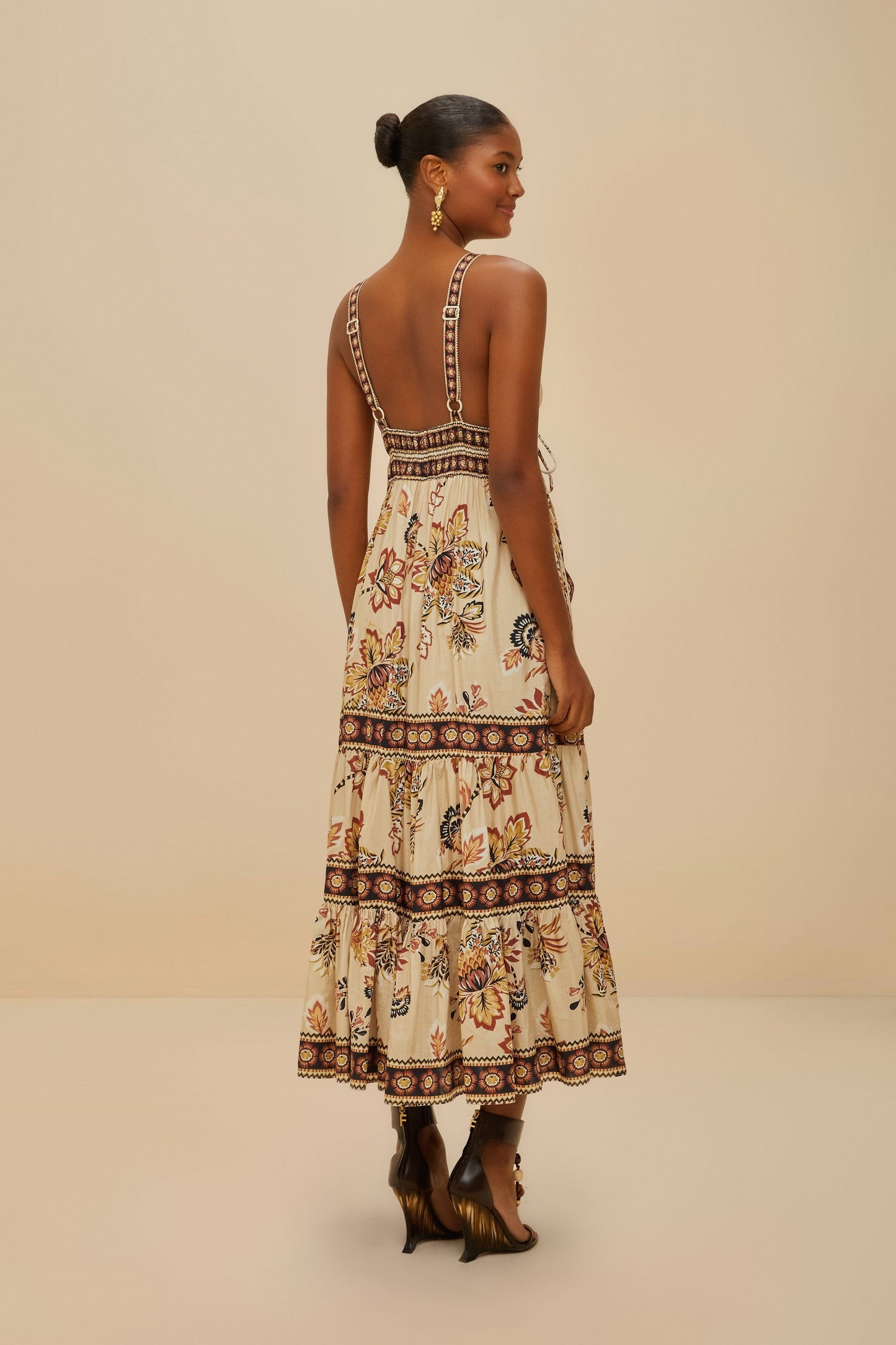 Vestido Midi Sin Mangas Sand Aura