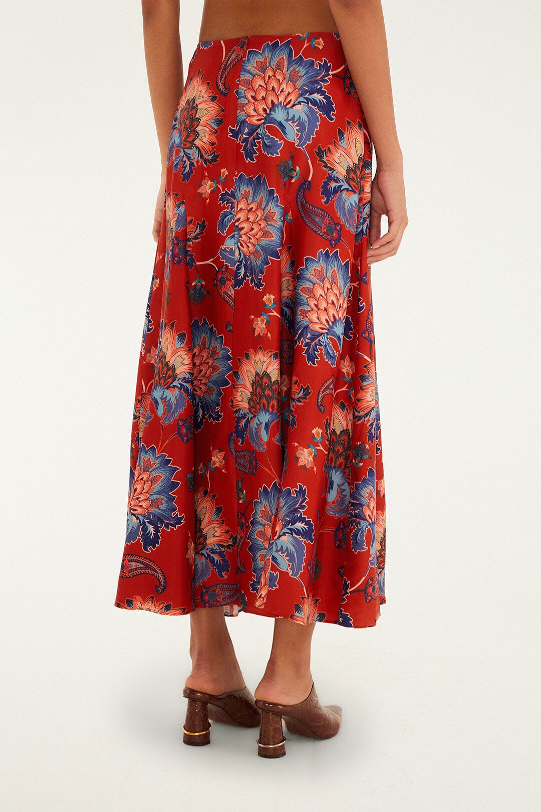 luang red maxi skirt