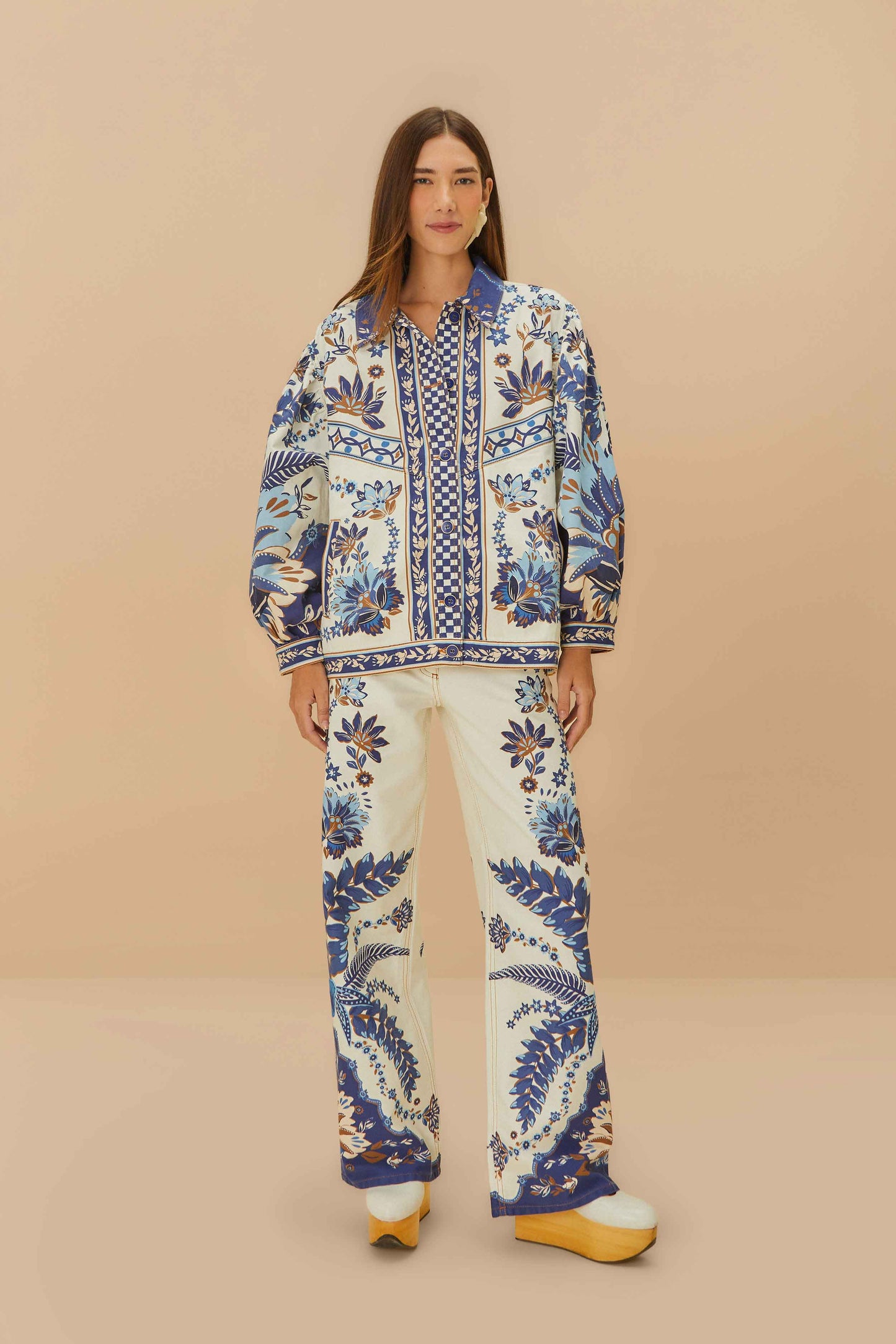 Chaqueta Off-White Ana Tapestry Tropical