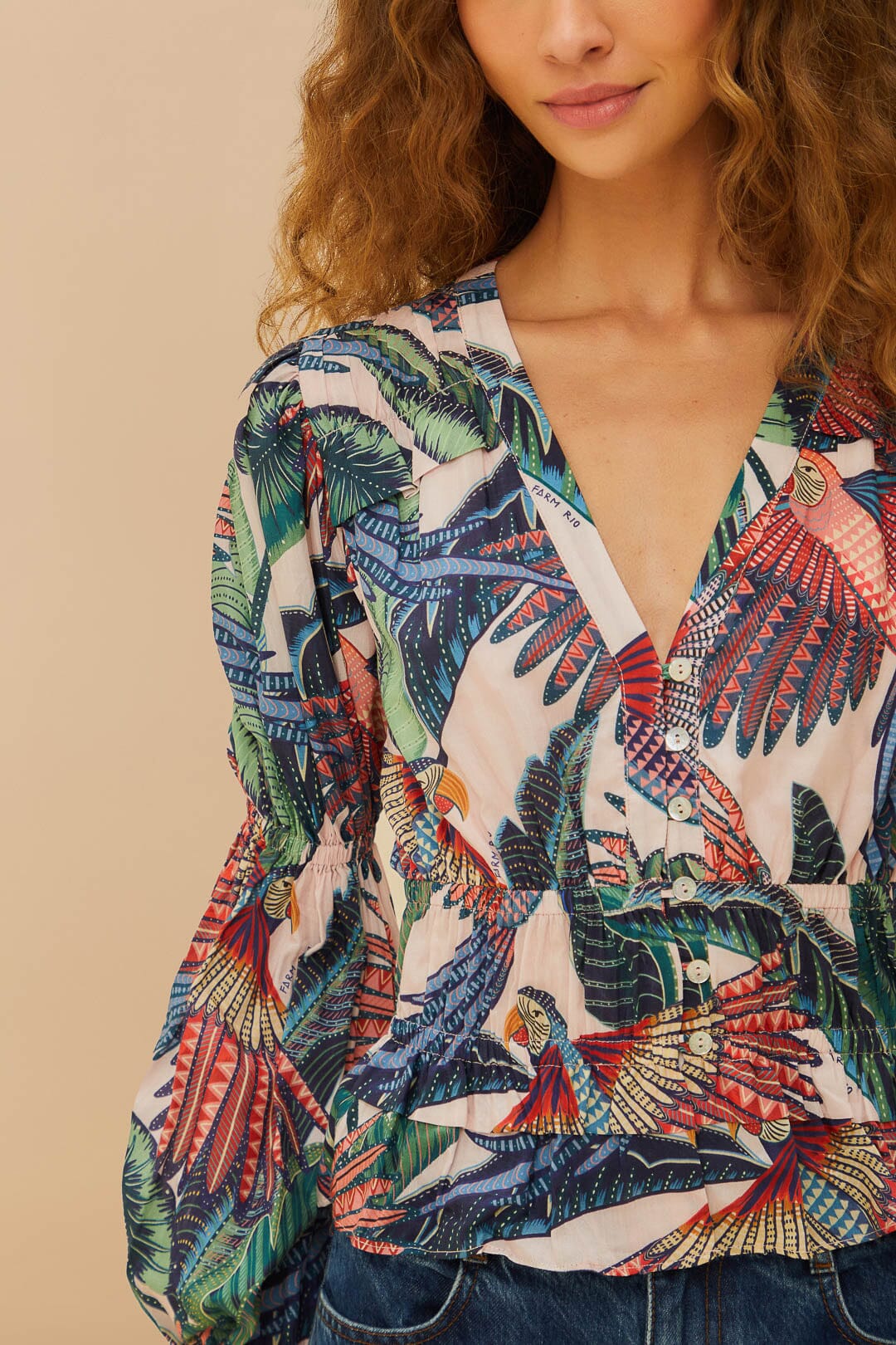 Blusa Vuelo Guacamayo Rosa