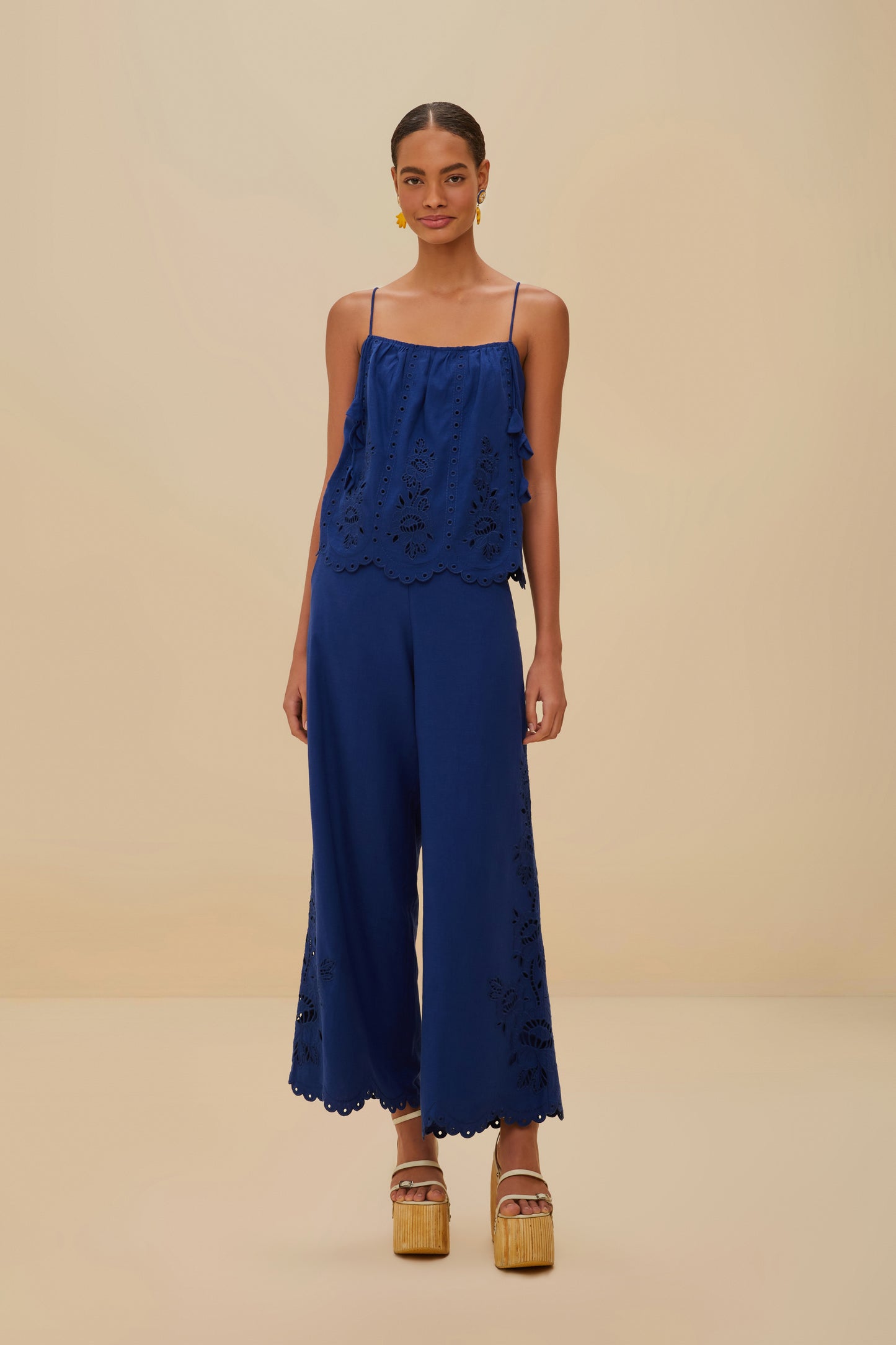 Pantalones Richelieu azules LENZING™ ECOVERO™ Euroflax™