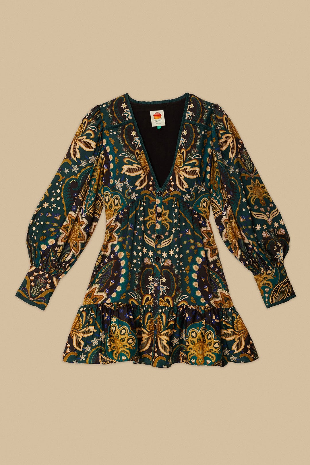 Mini vestido negro Jaipur LENZING™ ECOVERO™