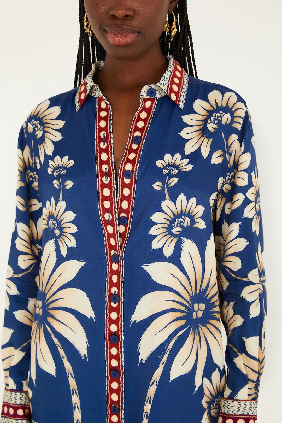 LUNA BLUE PAJAMA SHIRT