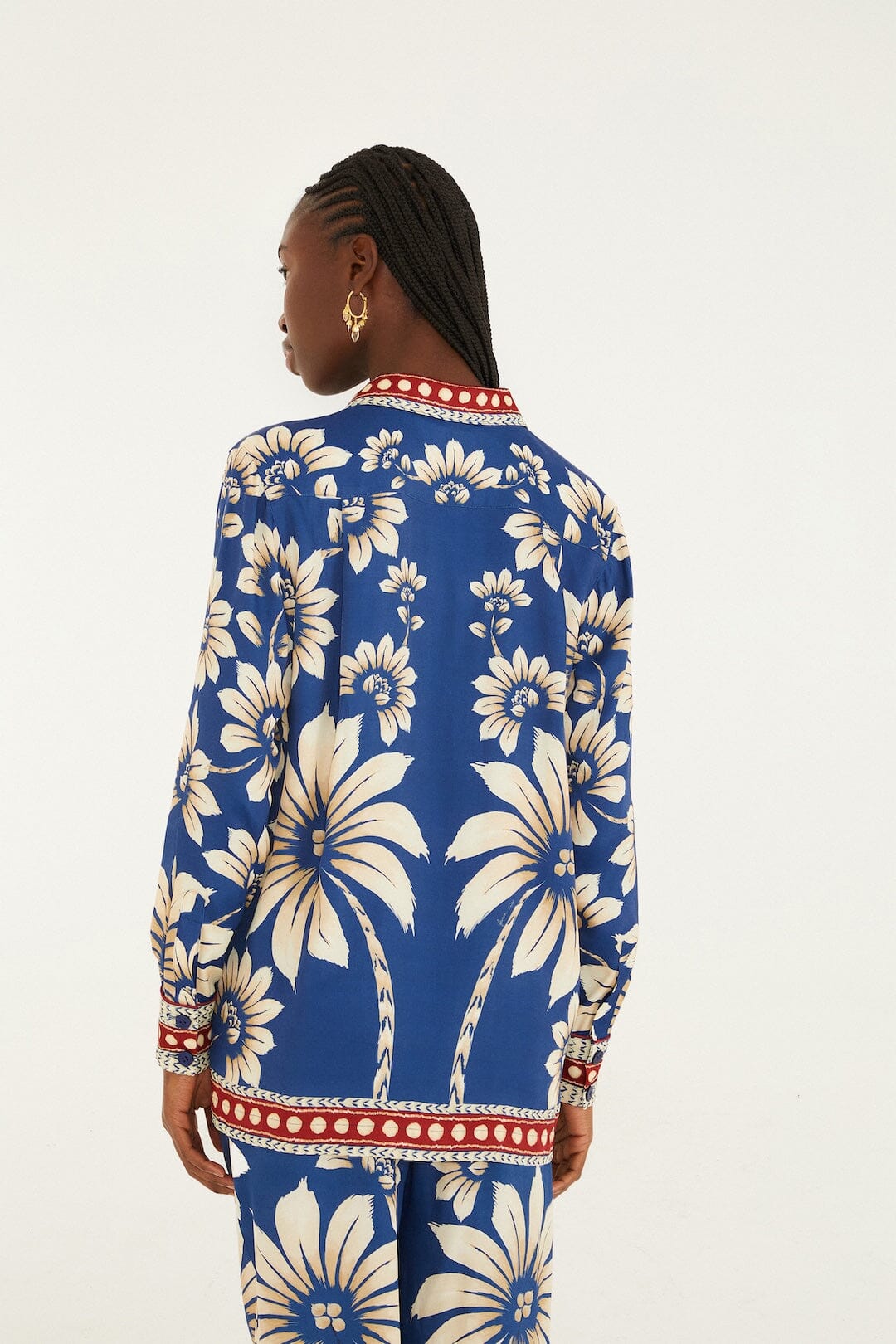 LUNA BLUE PAJAMA SHIRT