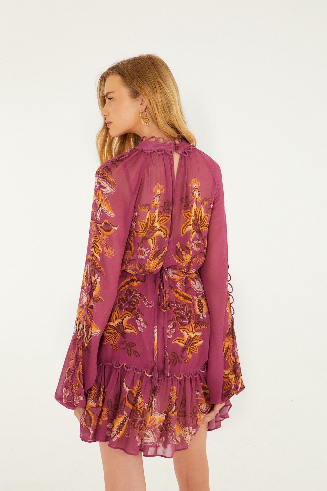 delicate chintz pink mini dress