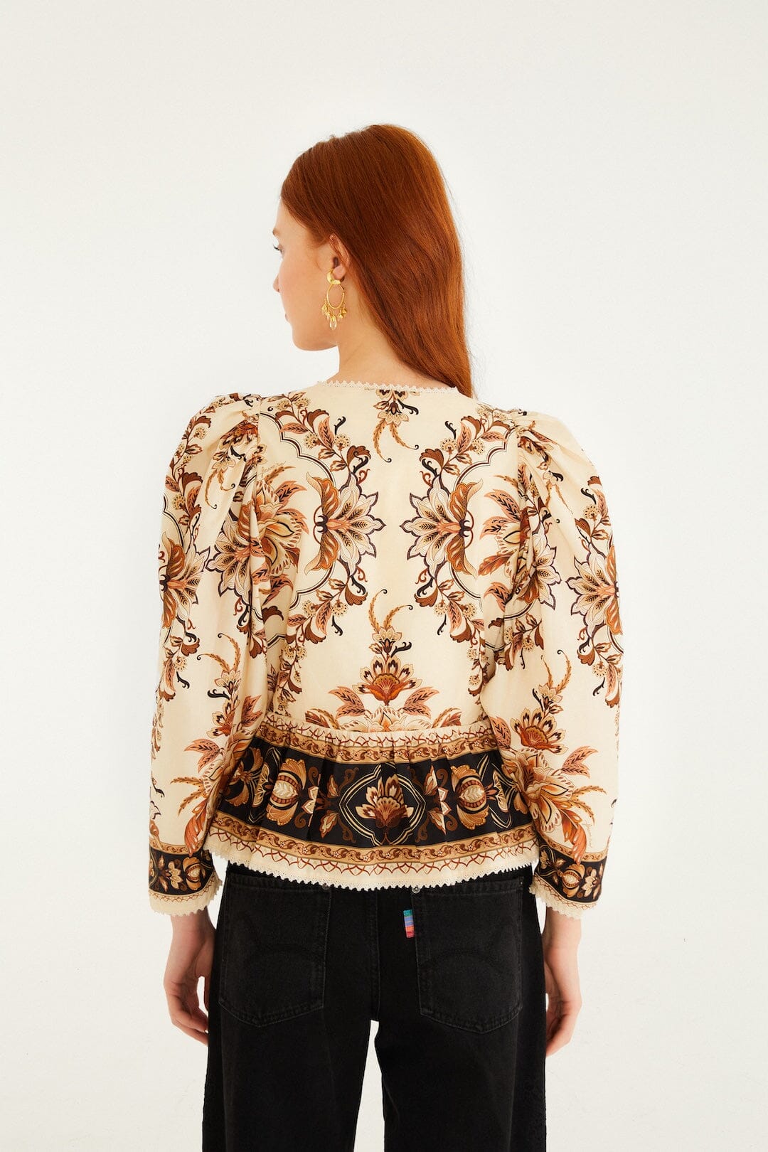 majestic garden sand blouse