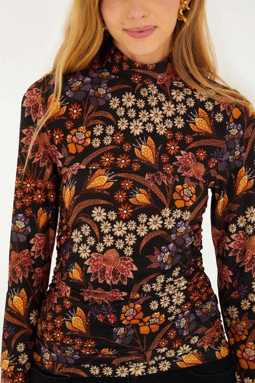 lili black jersey blouse