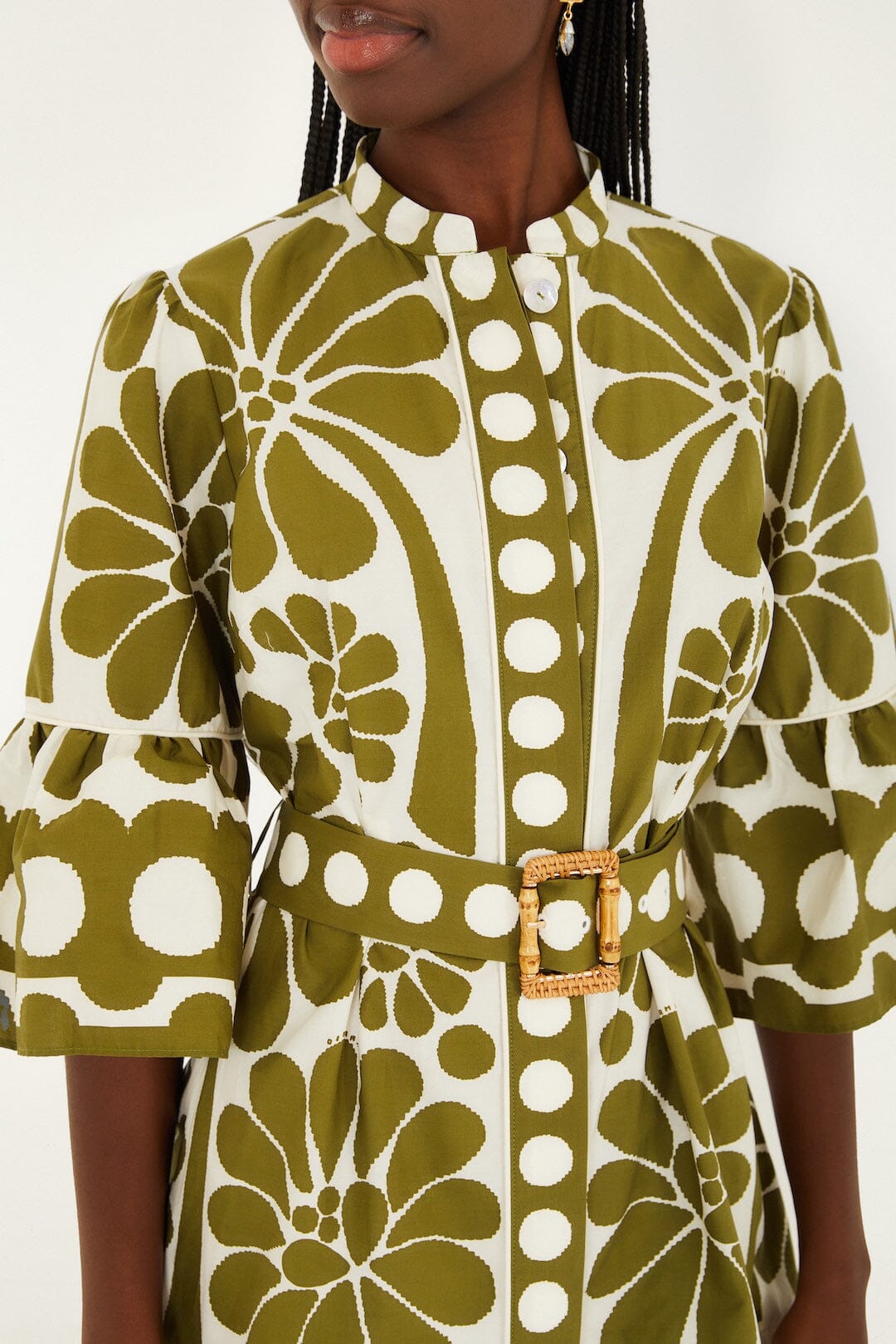 palermo green mini dress