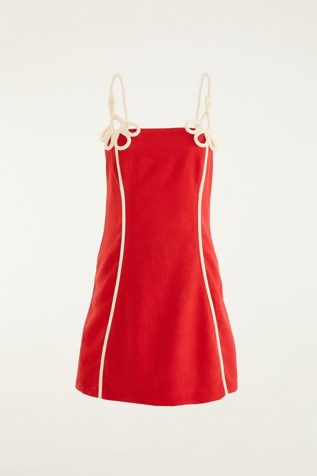 red sleeveless mini dress