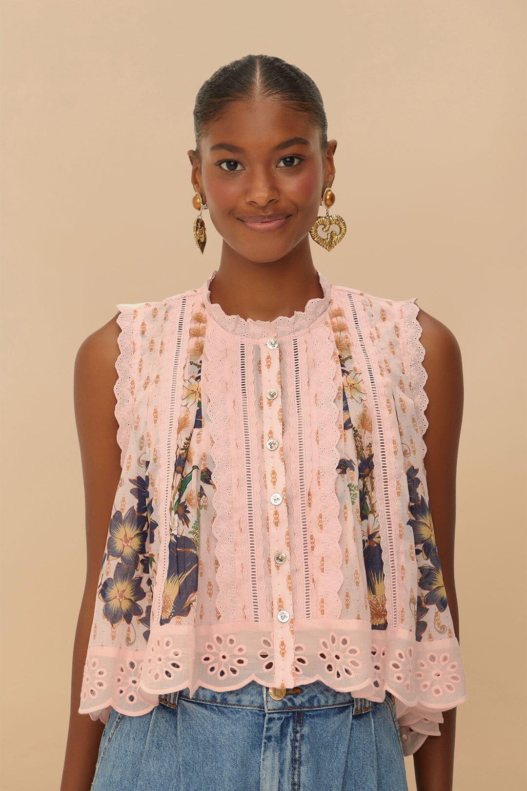 Blusa Dream Garden rosa