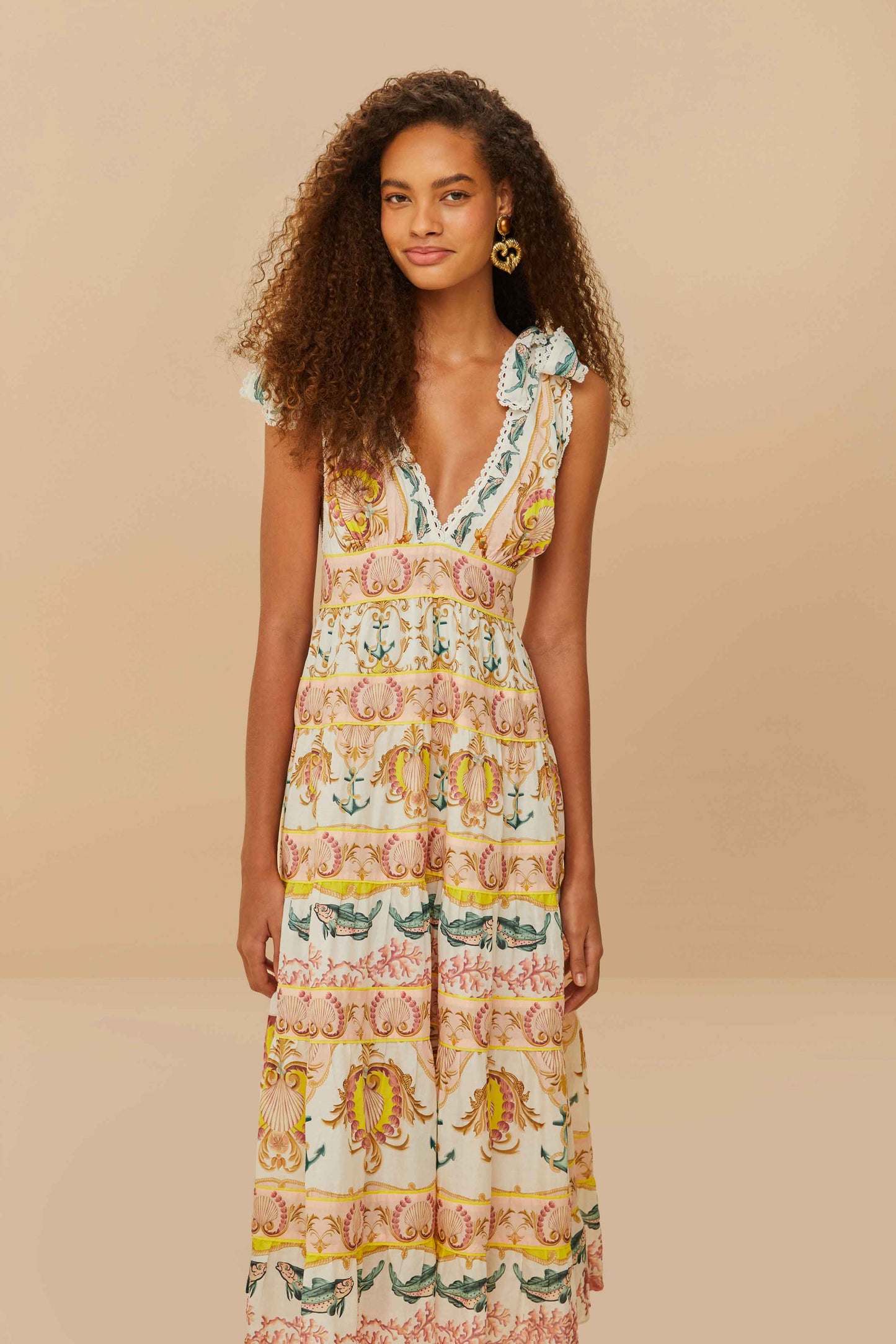 Vestido midi Off-White Maritime Magic