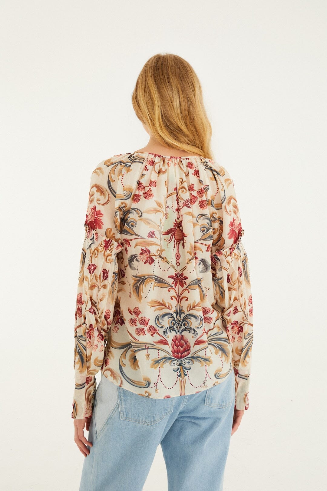 ROYAL GARDEN SAND BLOUSE