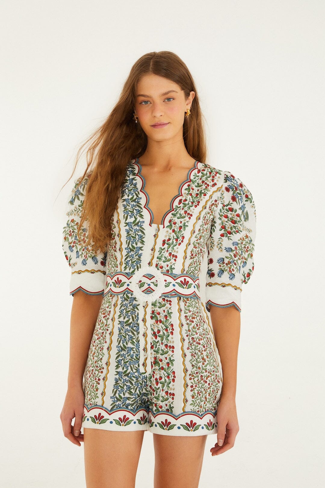 Romper Mini Blanco Hueso Fruit Beauty con Abertura