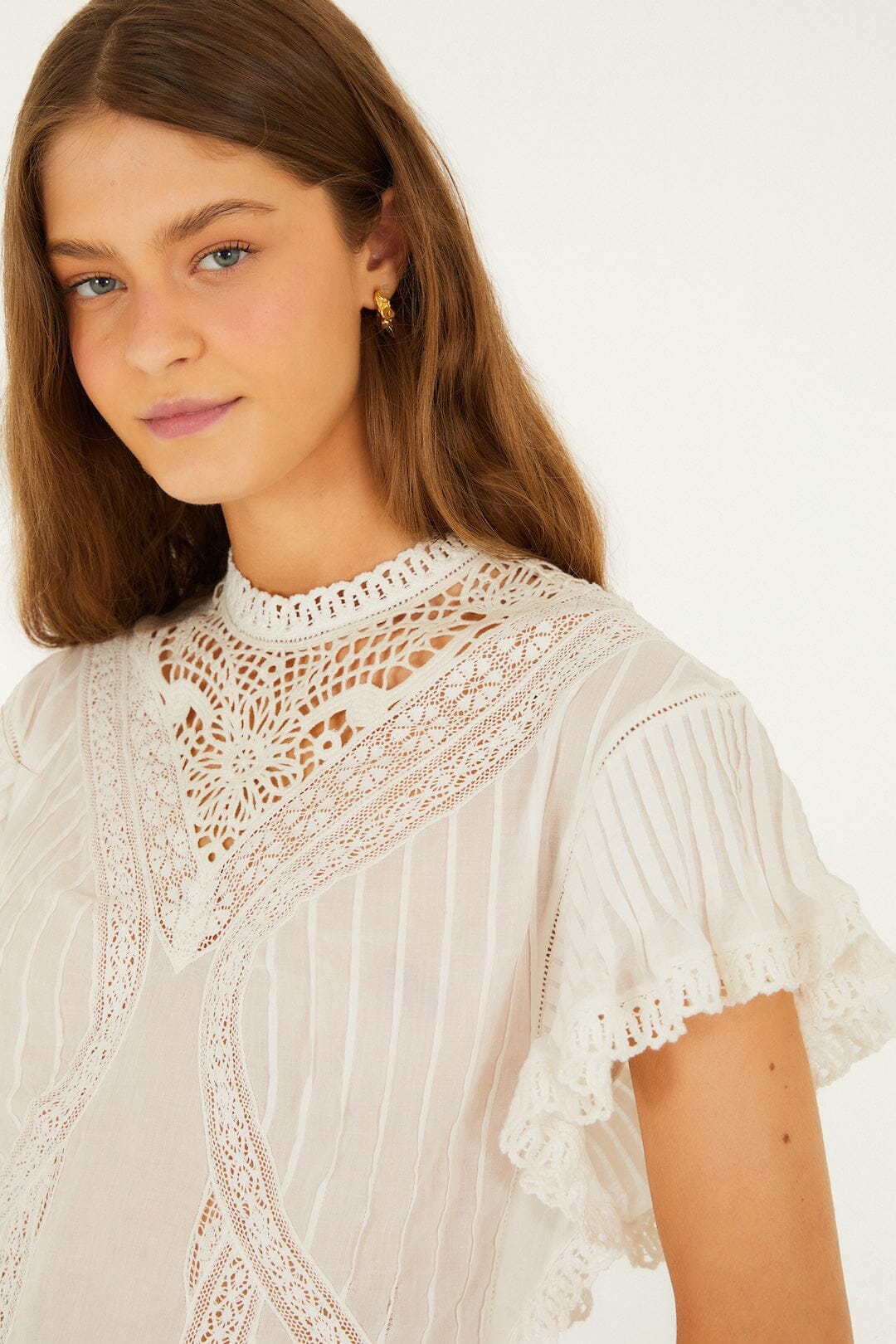 Blusa Blanco Hueso con Apliques