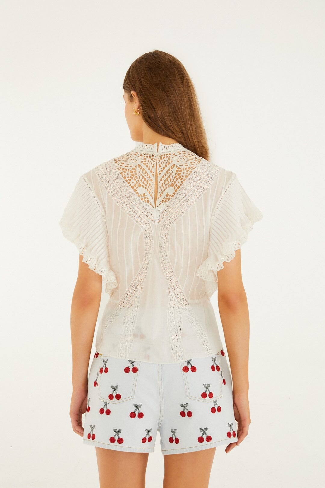 Blusa Blanco Hueso con Apliques