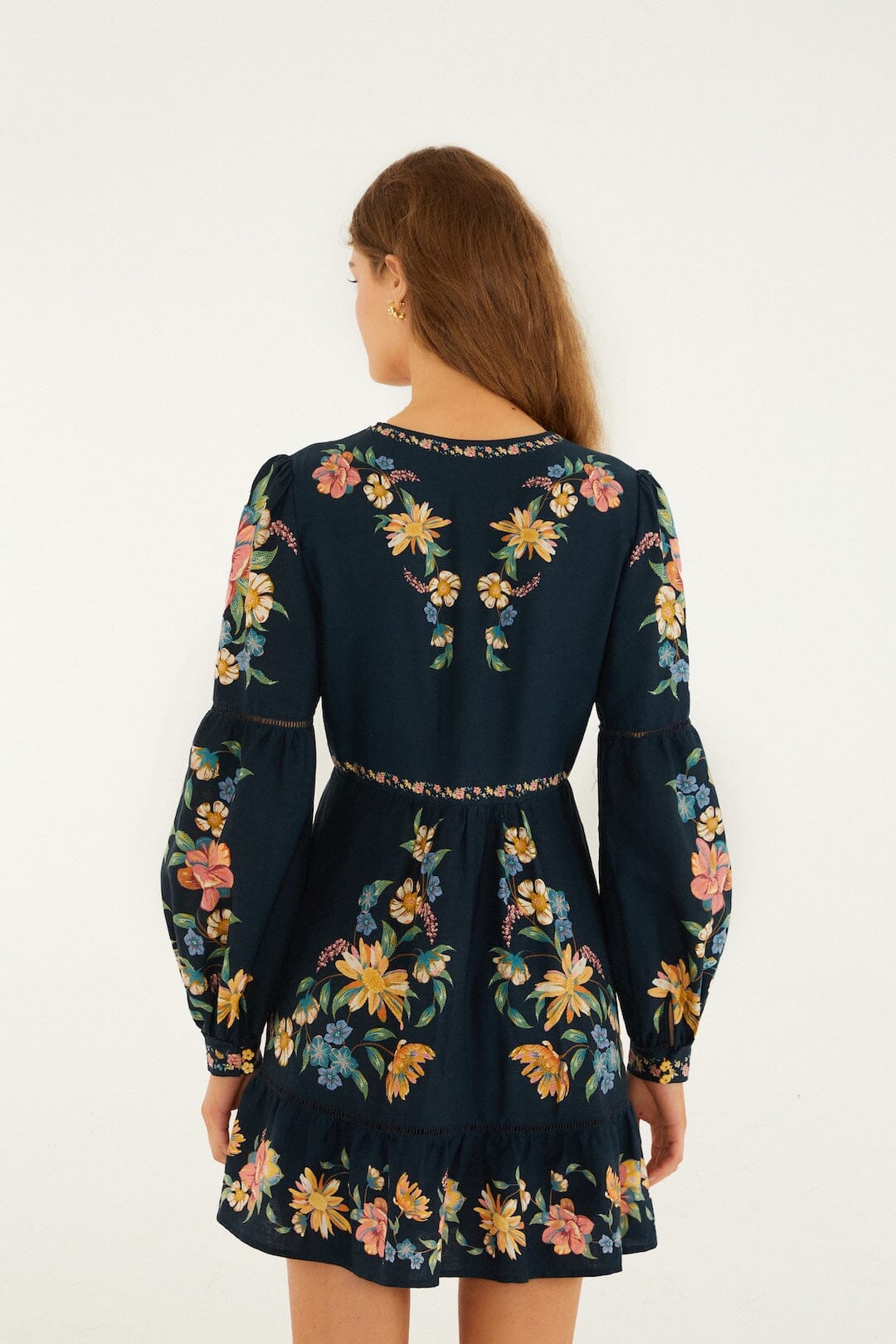 minivestido floral azul oscuro maira
