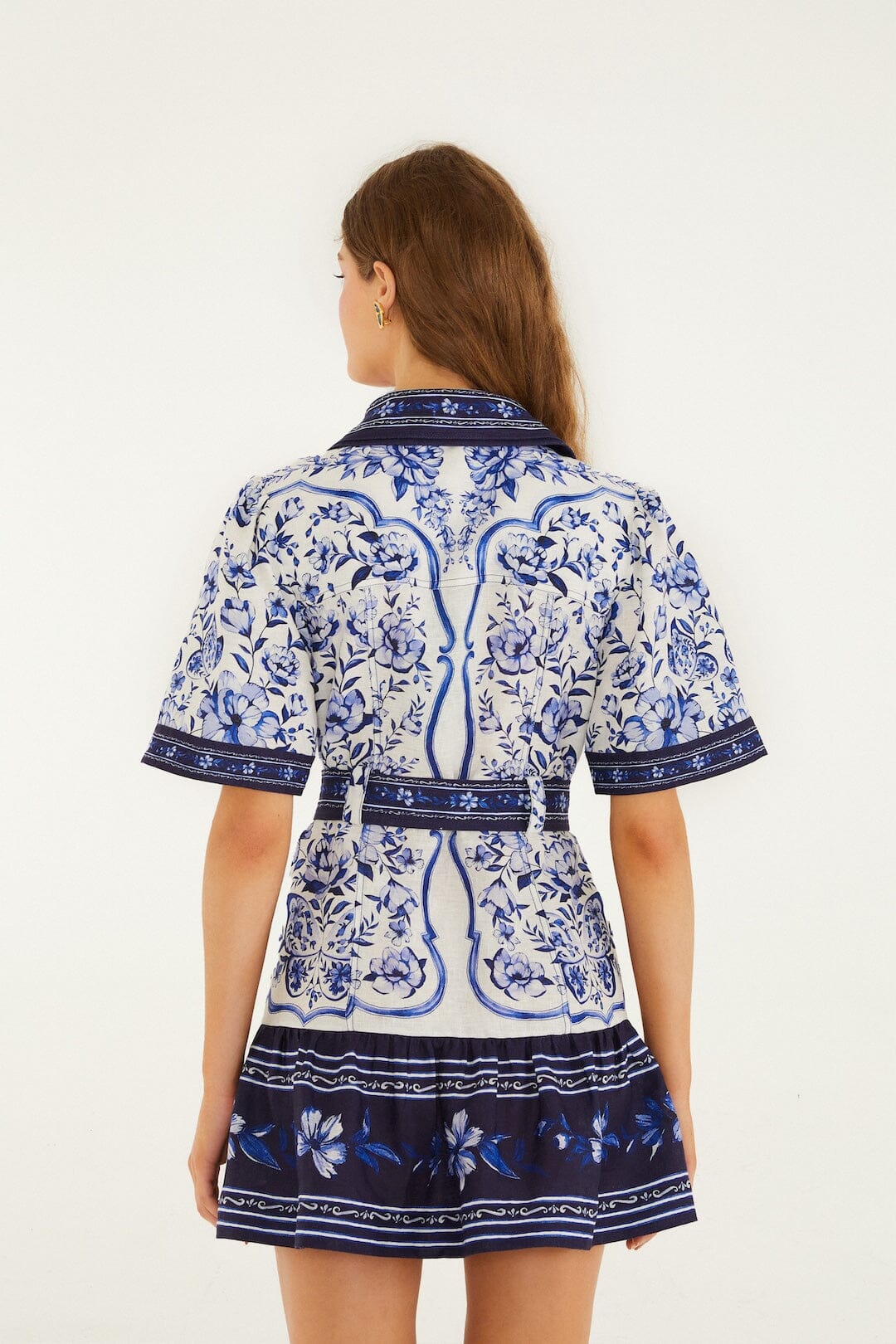 Vestido Mini Blanco Hueso Porcelain Garden