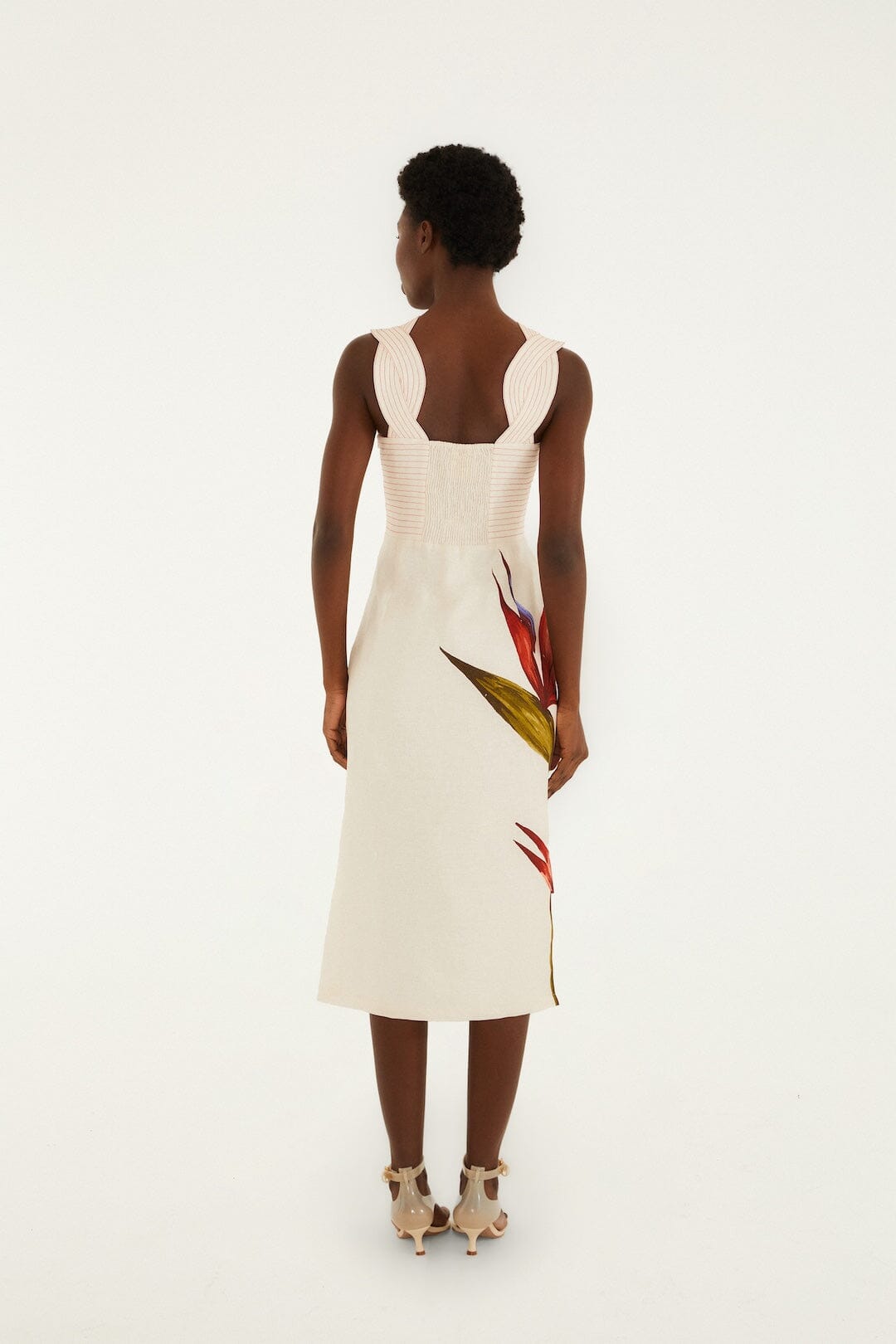 vestido midi arena strelitzia