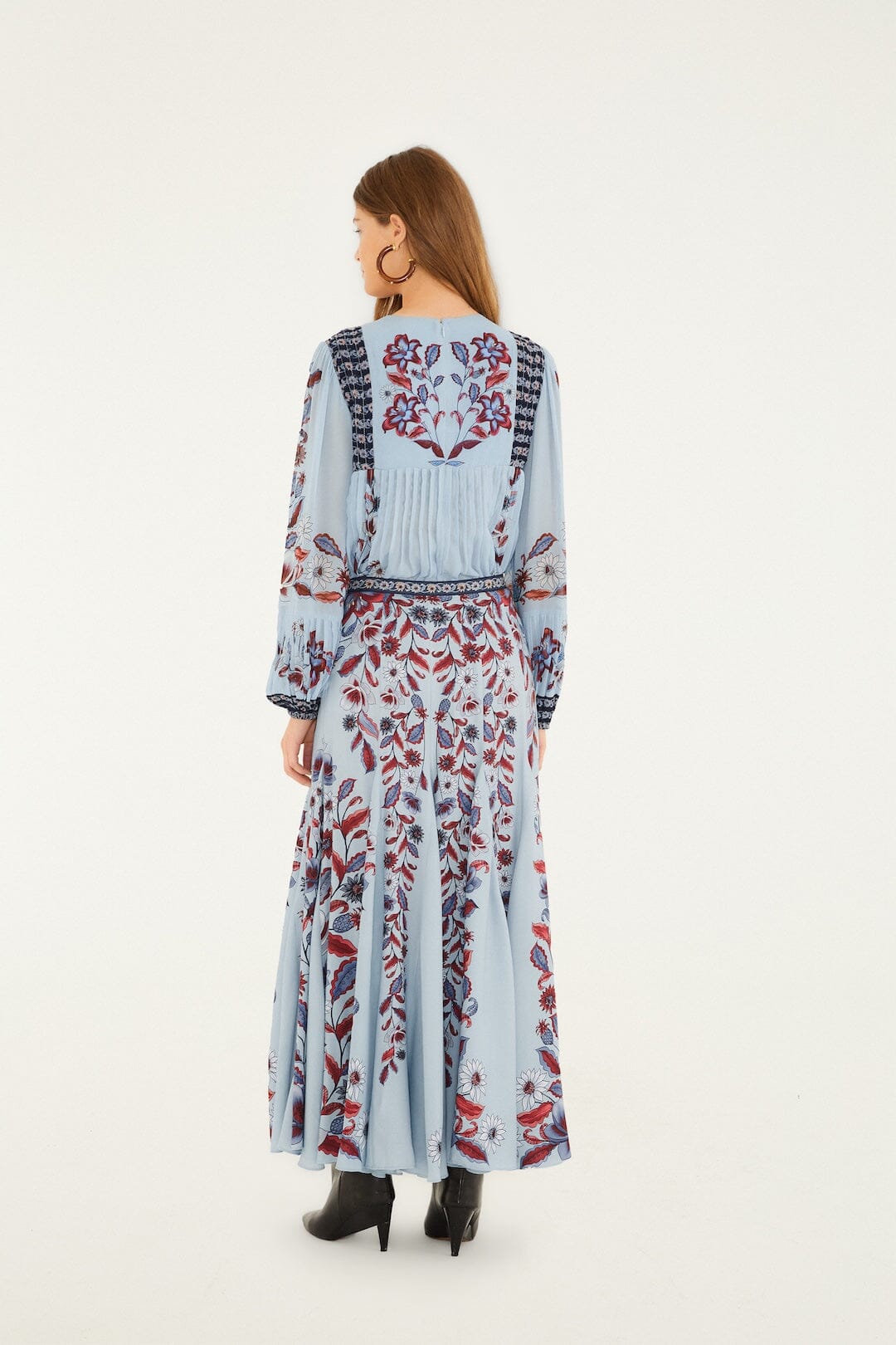 marcelle soft blue maxi skirt