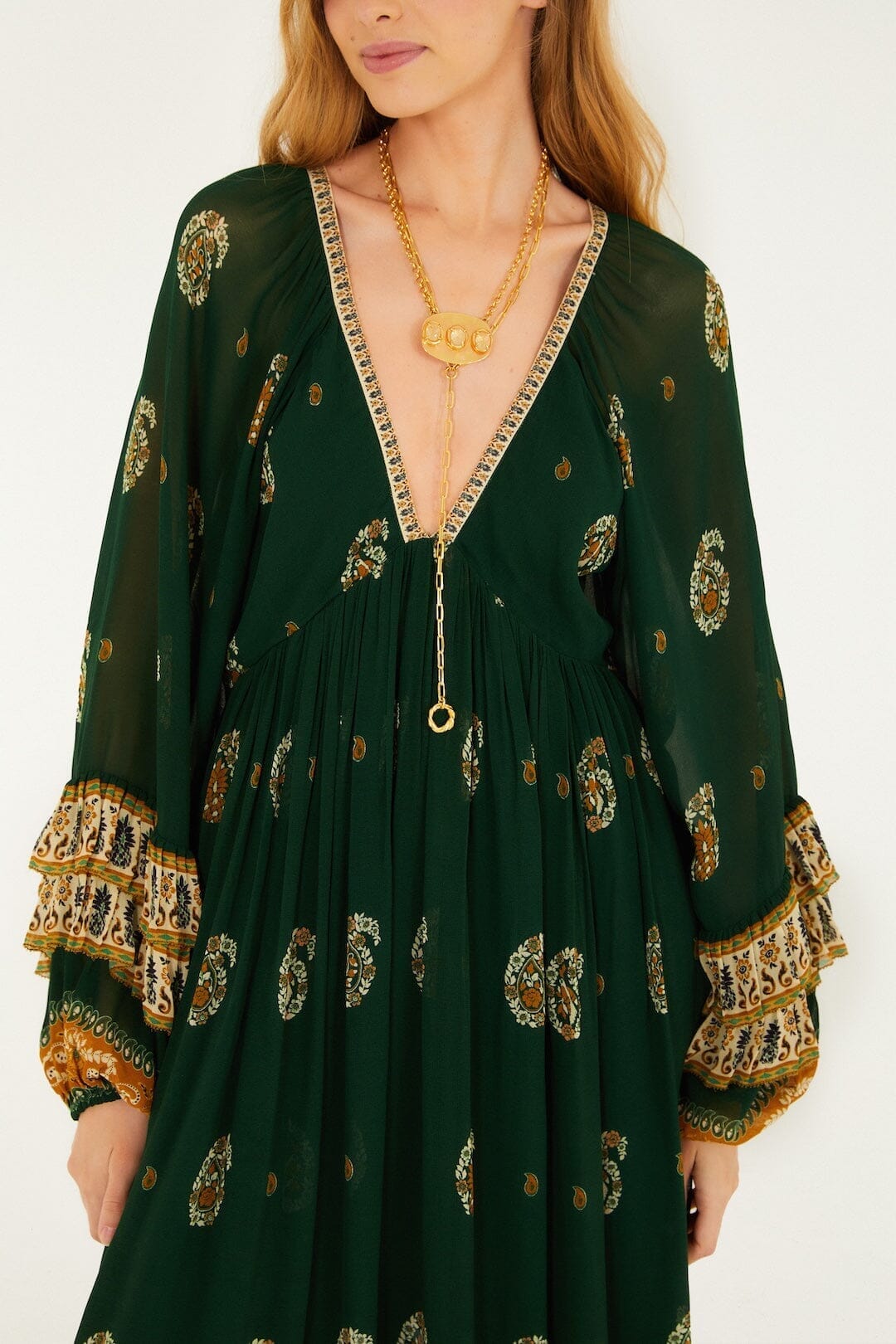 vestido largo verde ayla